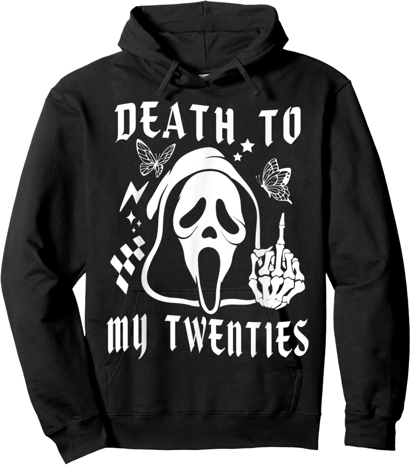 Death To My Twenties Funny R.I.P 20s, 30th Birthday Skeleton Hoodie - Hoodie | Black