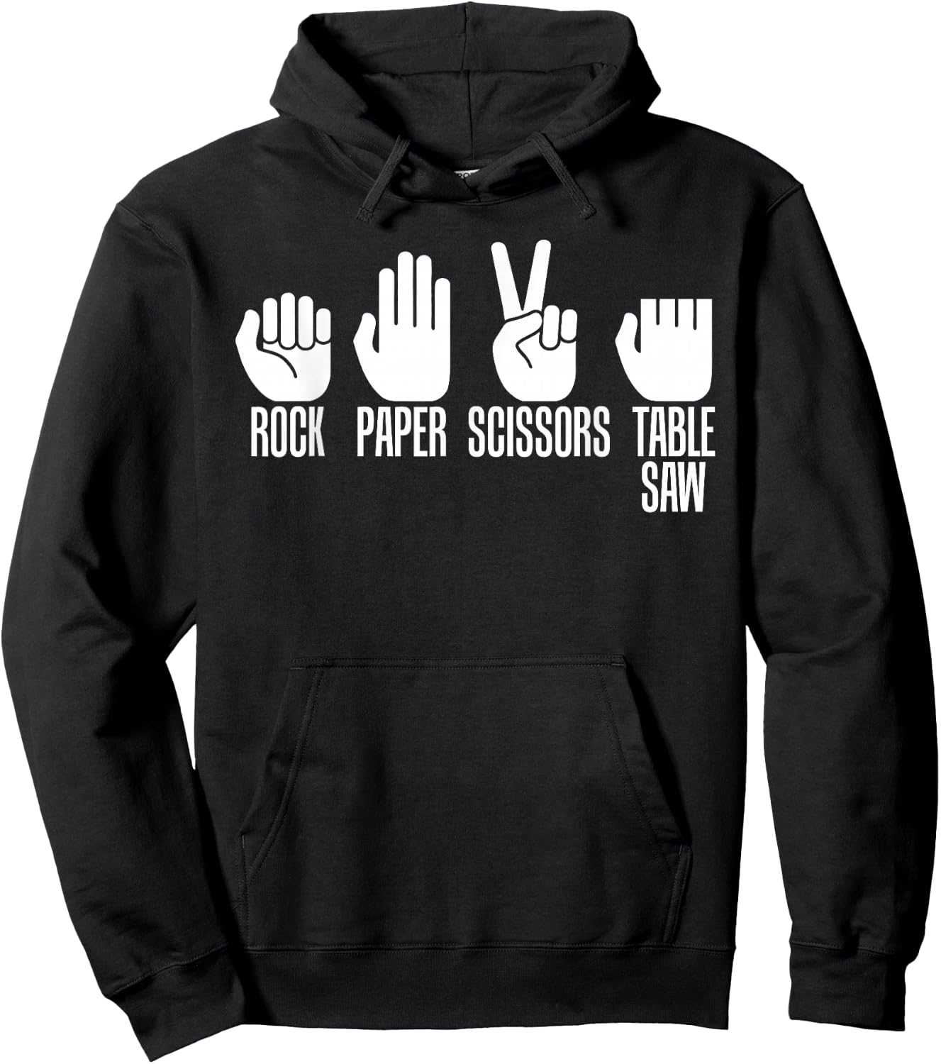Carpenters Rock Paper Scissor Table Saw Fathers Day Hoodie - Hoodie | Black