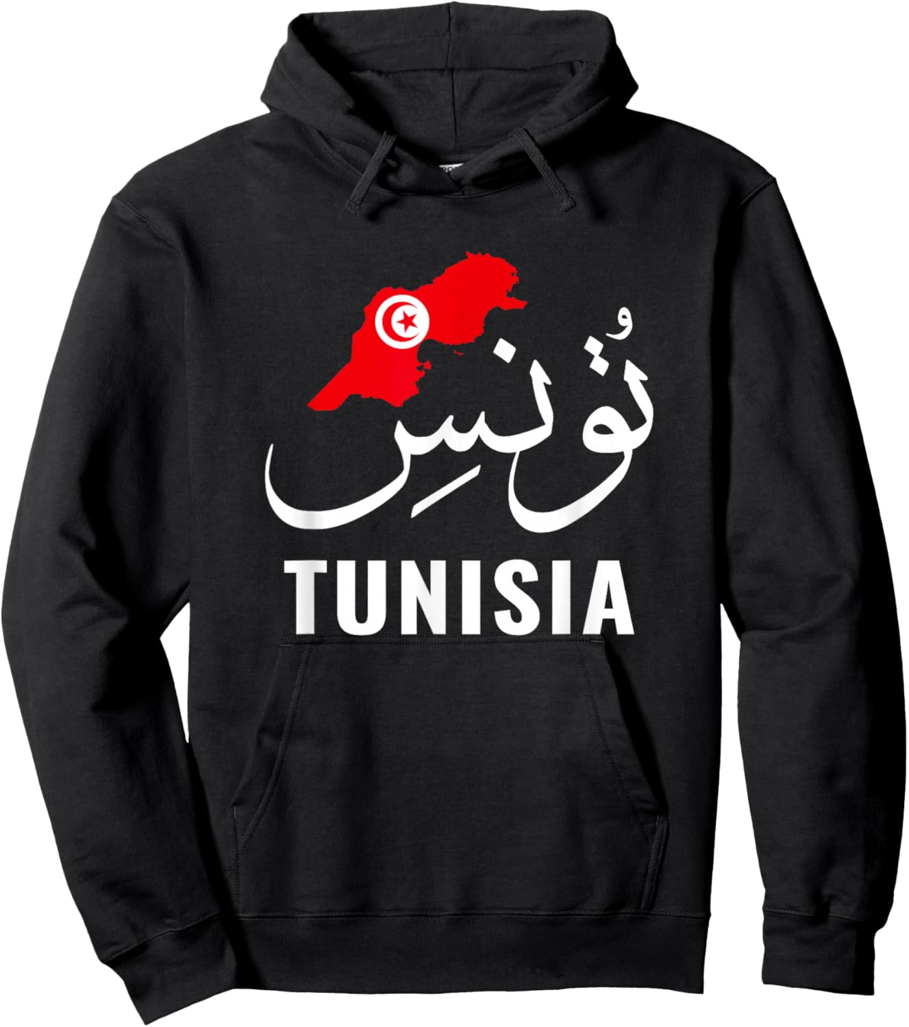Tunesien Name in arabisch Tunesien Karte Tunesien Flagge Tunesien Hoodie - Hoodie | Black