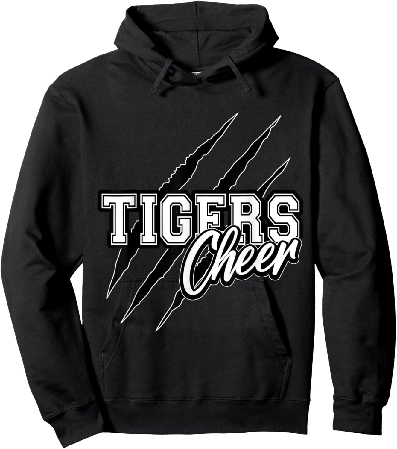 Tigers Cheer Back To School Cheerleading Team Spirit Hoodie - Hoodie | Black