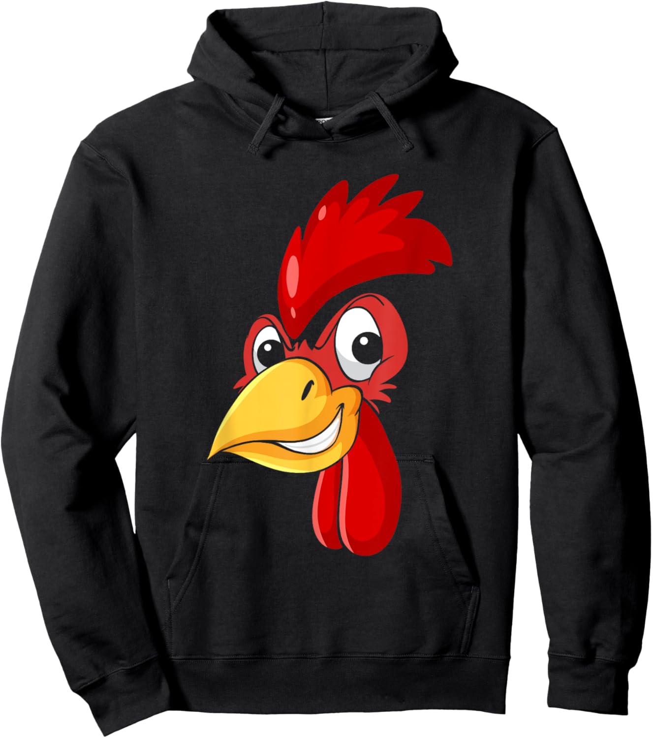 Rooster Chicken Face Cockfighting Bird Halloween Costume Hoodie - Hoodie | Black