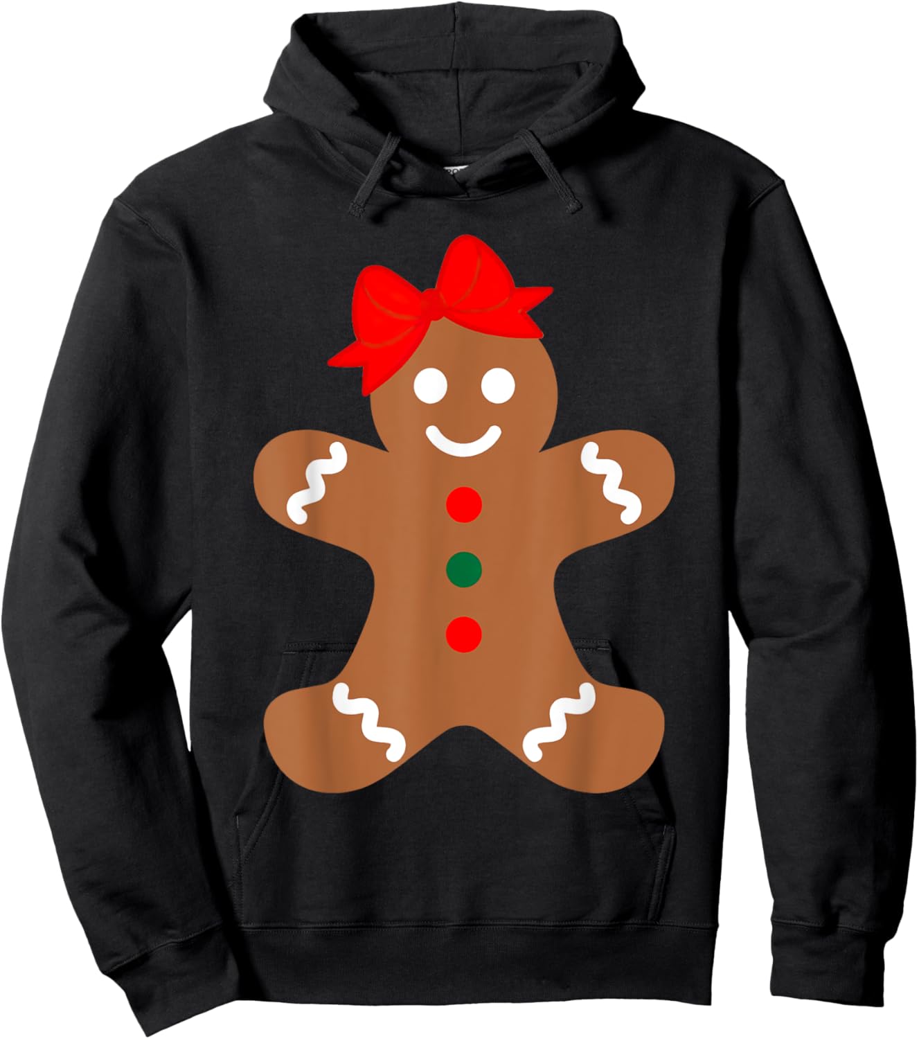 Gingerbread Man Christmas Cookie Baking Holiday Men Women Hoodie - Hoodie | Black
