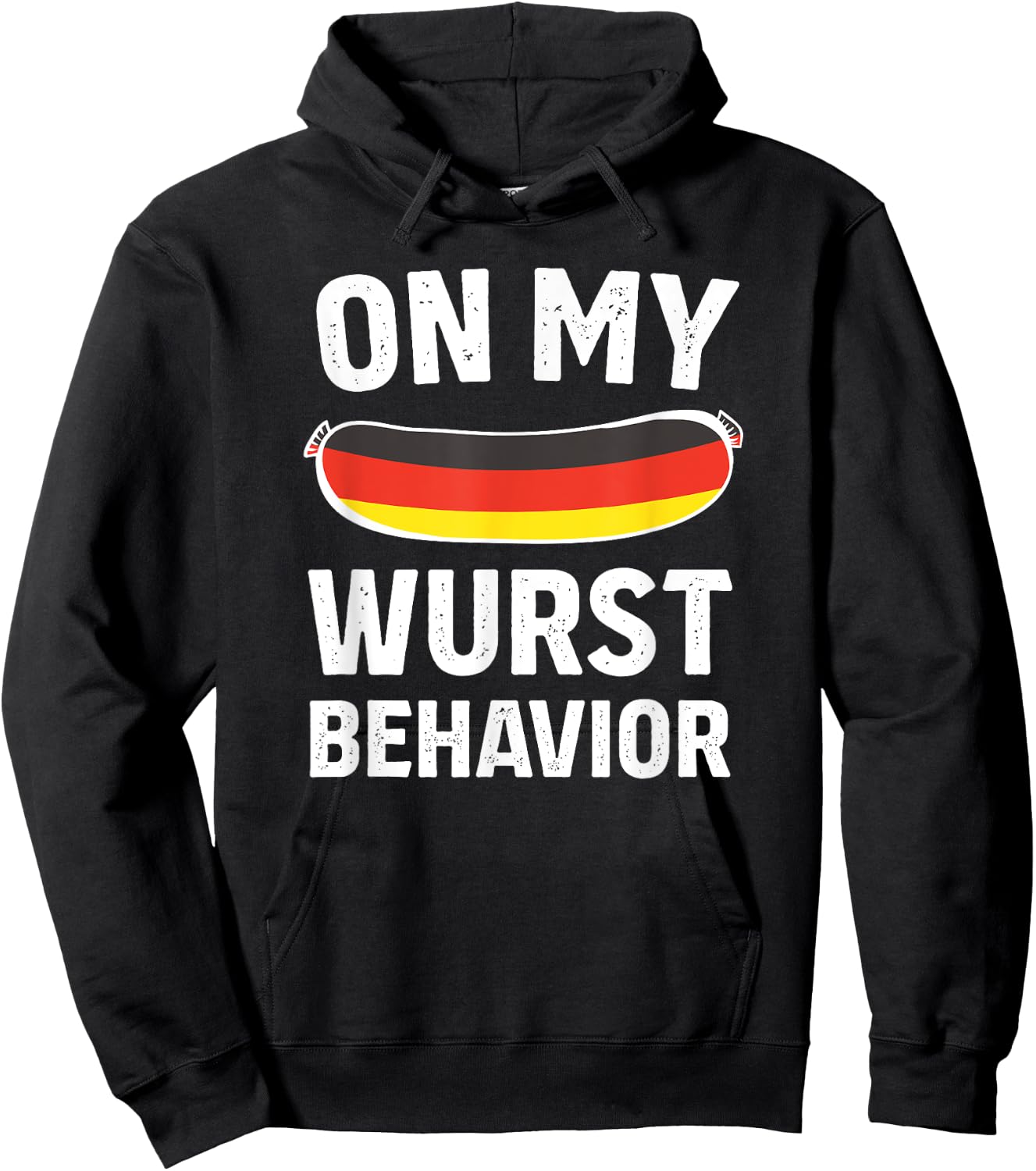 On My Wurst Behavior Oktoberfest Germany Flag Drinking Hoodie - Hoodie | Black