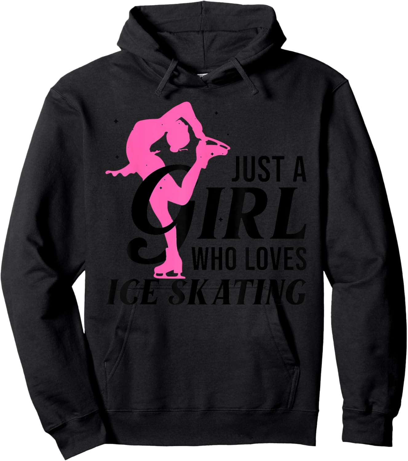 Funny Ice Skating Gift Girls Women Skater Figure Skating Hoodie - Hoodie | Black
