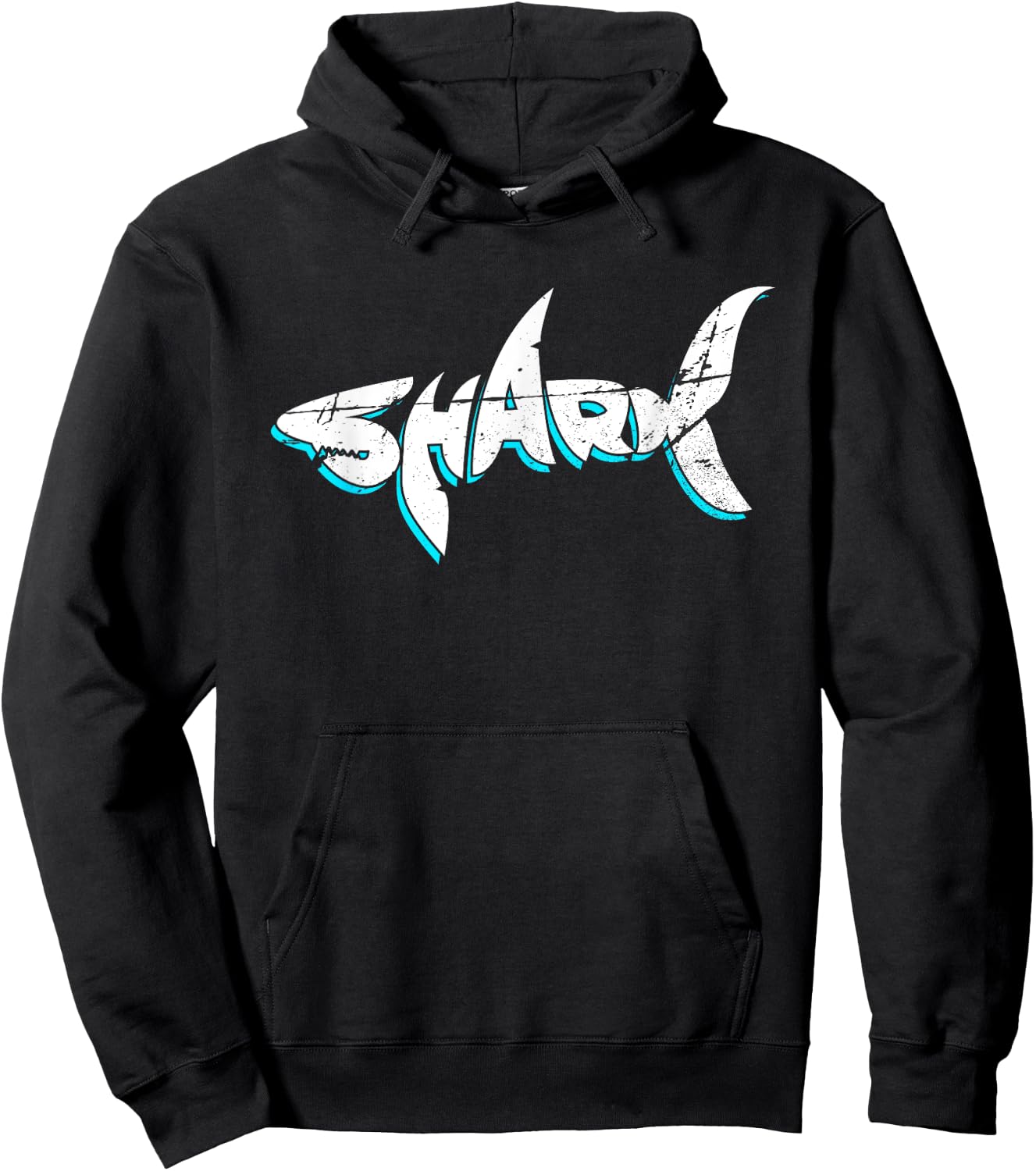 Week Of The Shark Distressed Retro Vintage Love Sharks Gift Hoodie - Hoodie | Black