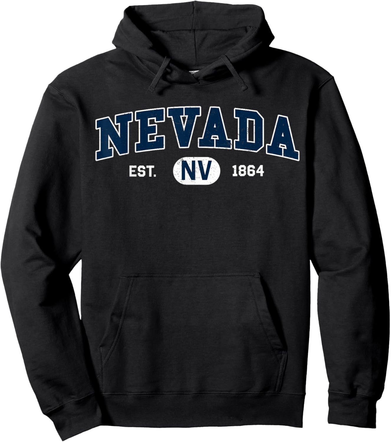 Nevada – Classic Collegiate / Varsity Style COZY Nevada Hoodie - Hoodie | Black
