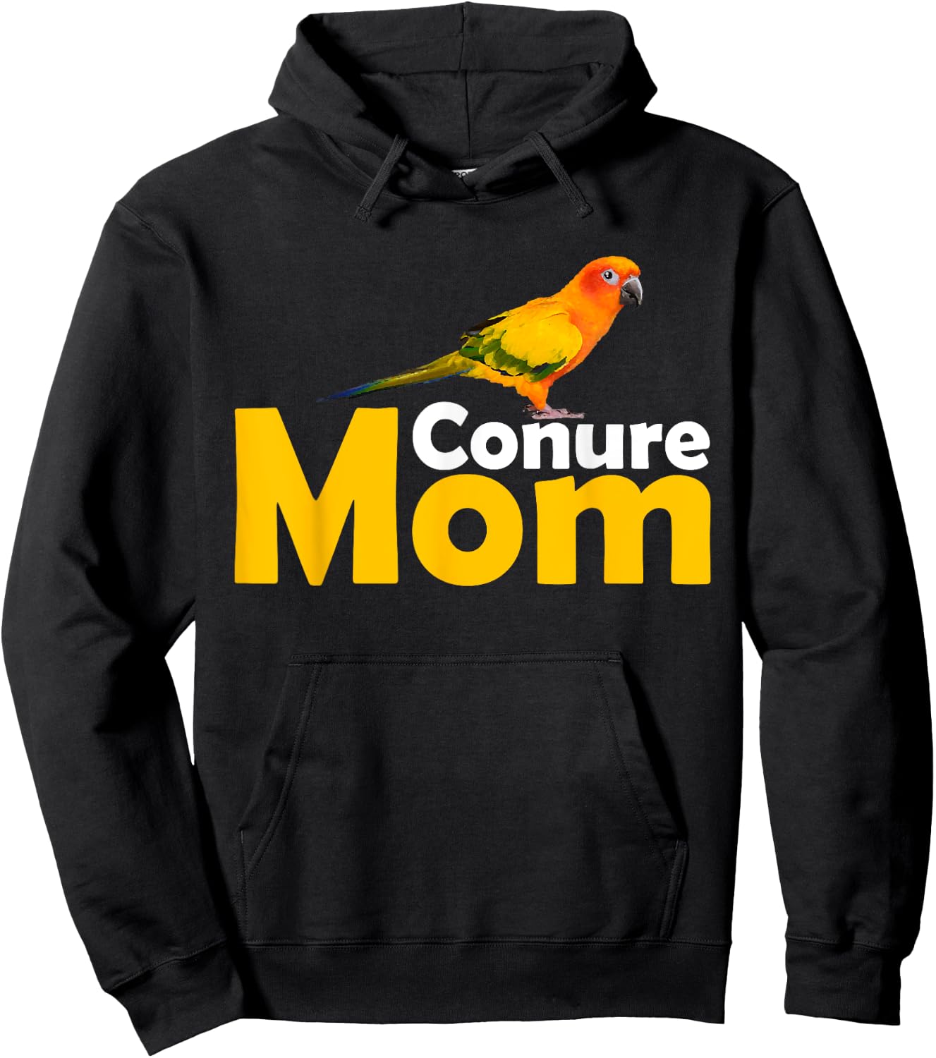 Sun Conure Mom Bird Lover Gift Hoodie - Hoodie | Black
