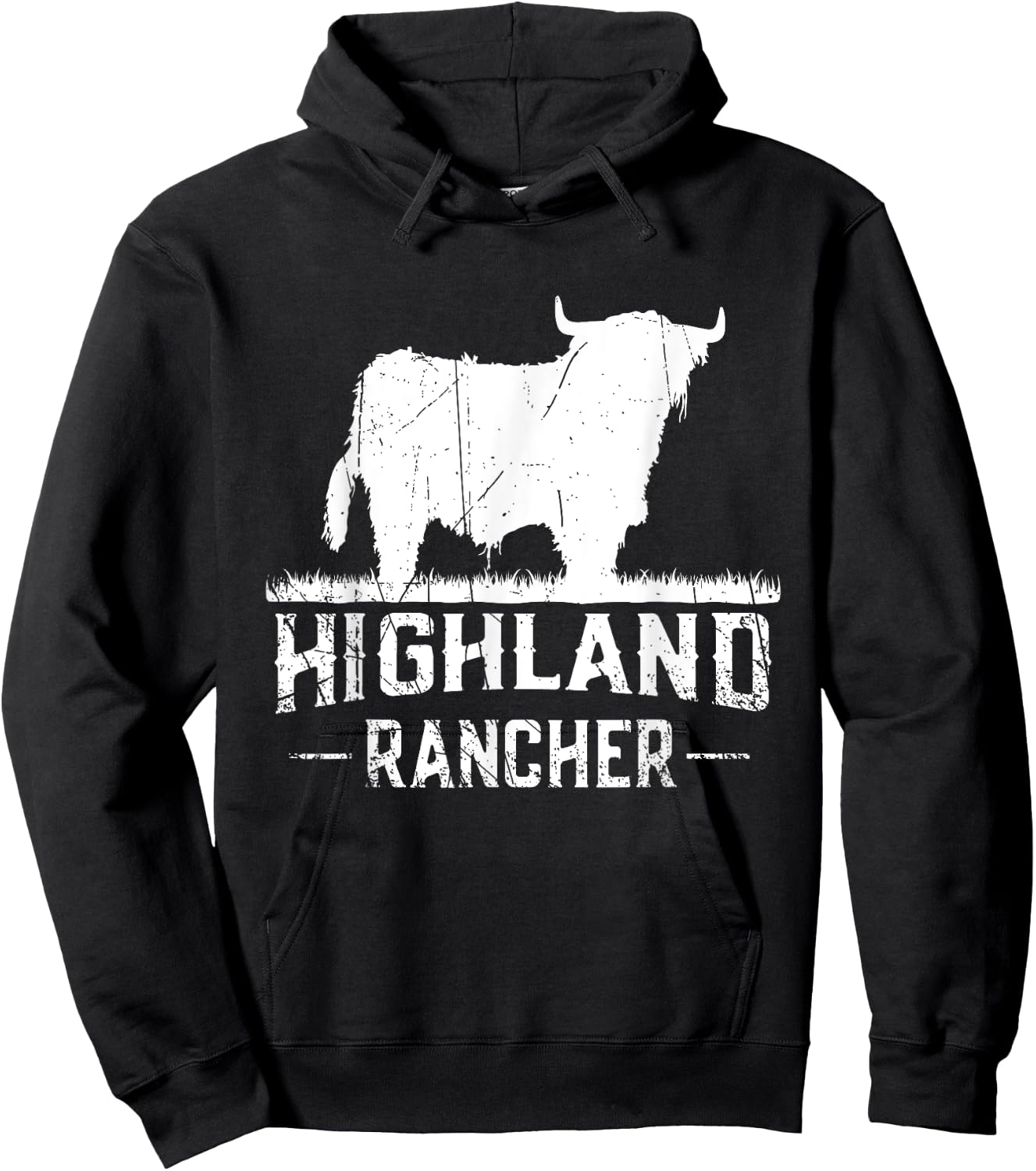 Highland Rancher - Scottish Highland Cow For Cattle Farmer Hoodie - Hoodie | Black