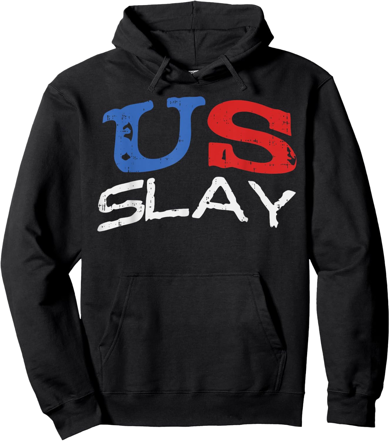 US Slay Funny USA 4th Of July America Patriotic Women Hoodie - Hoodie | Black