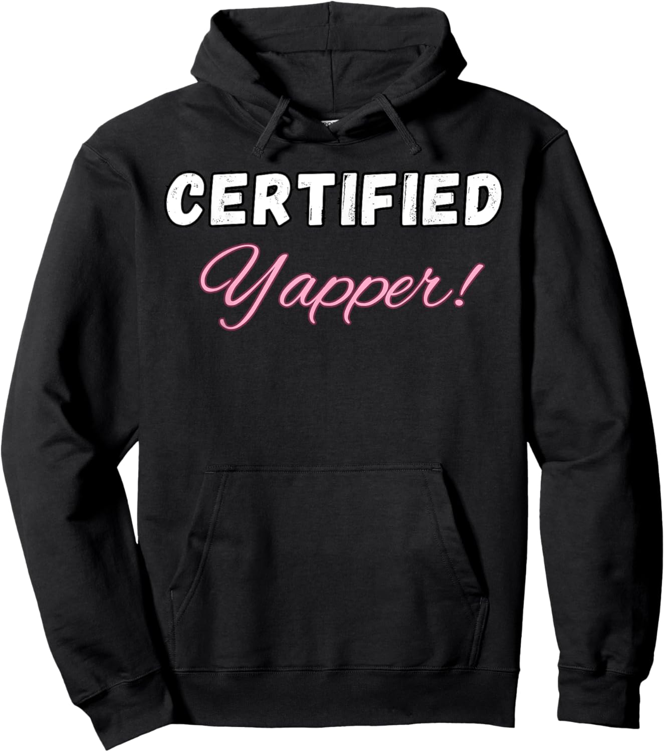 Certified Yapper, Certified Professional Yapper, Yapper Meme Hoodie - Hoodie | Black