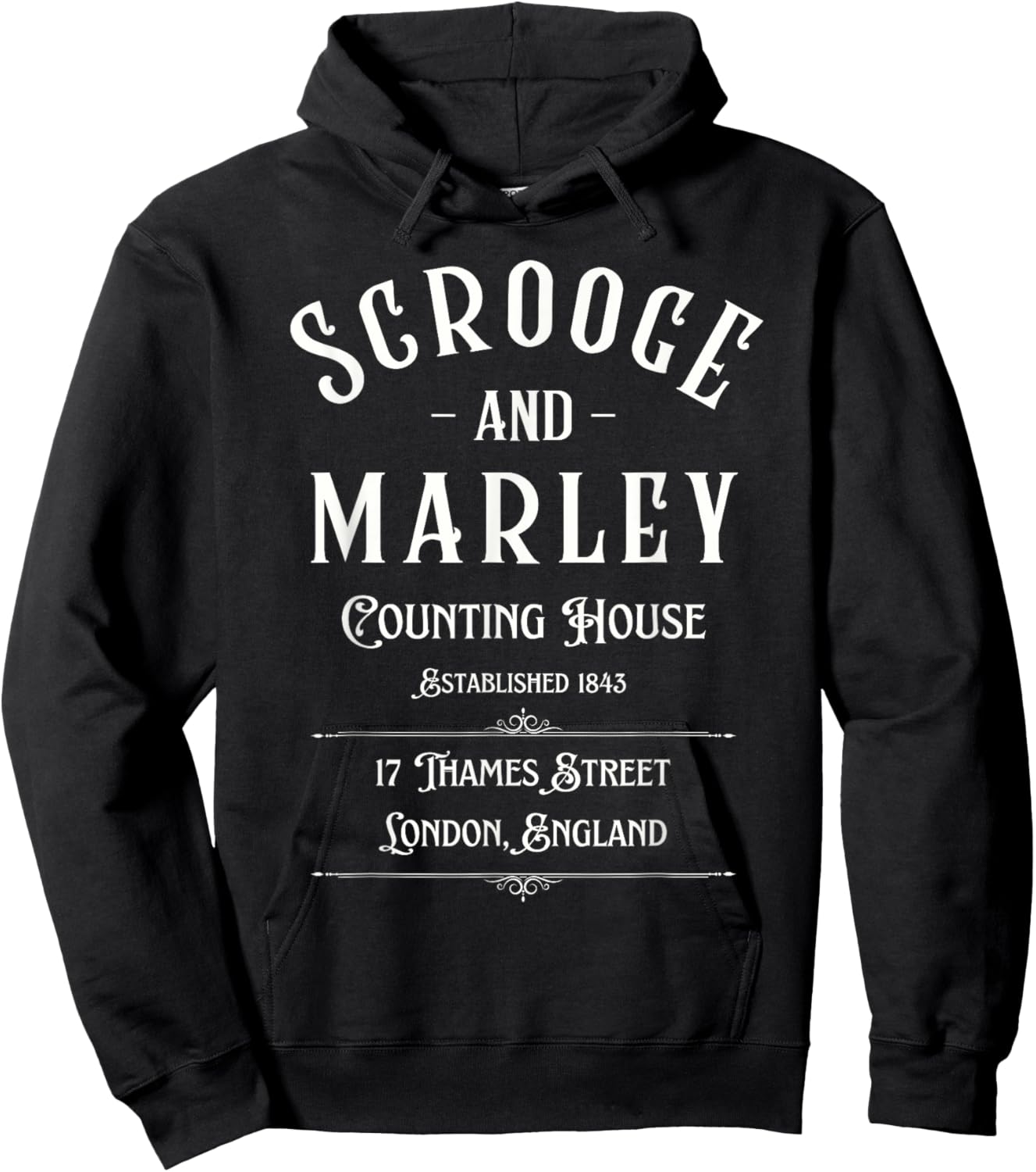 A Christmas Carol Scrooge and Marley Literature Hoodie - Hoodie | Black