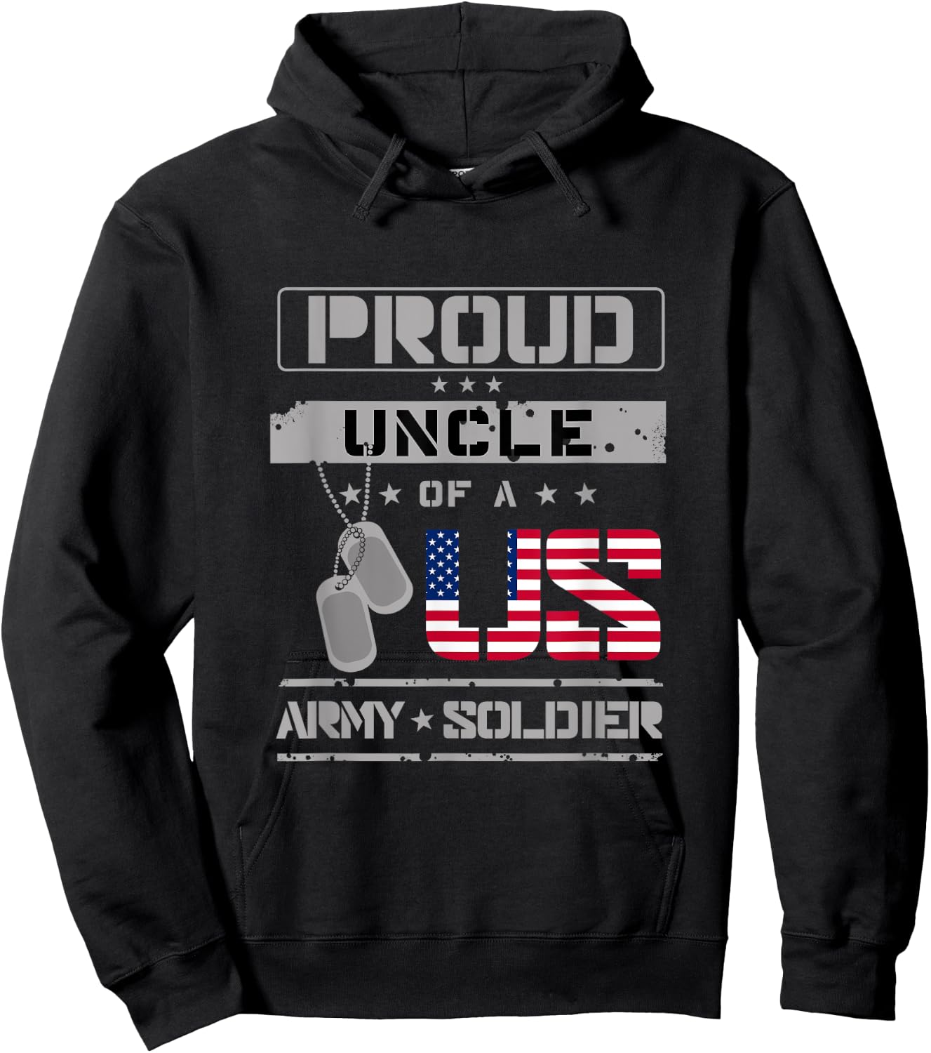 Proud Uncle of a US Army Soldier Hoodie - Hoodie | Black
