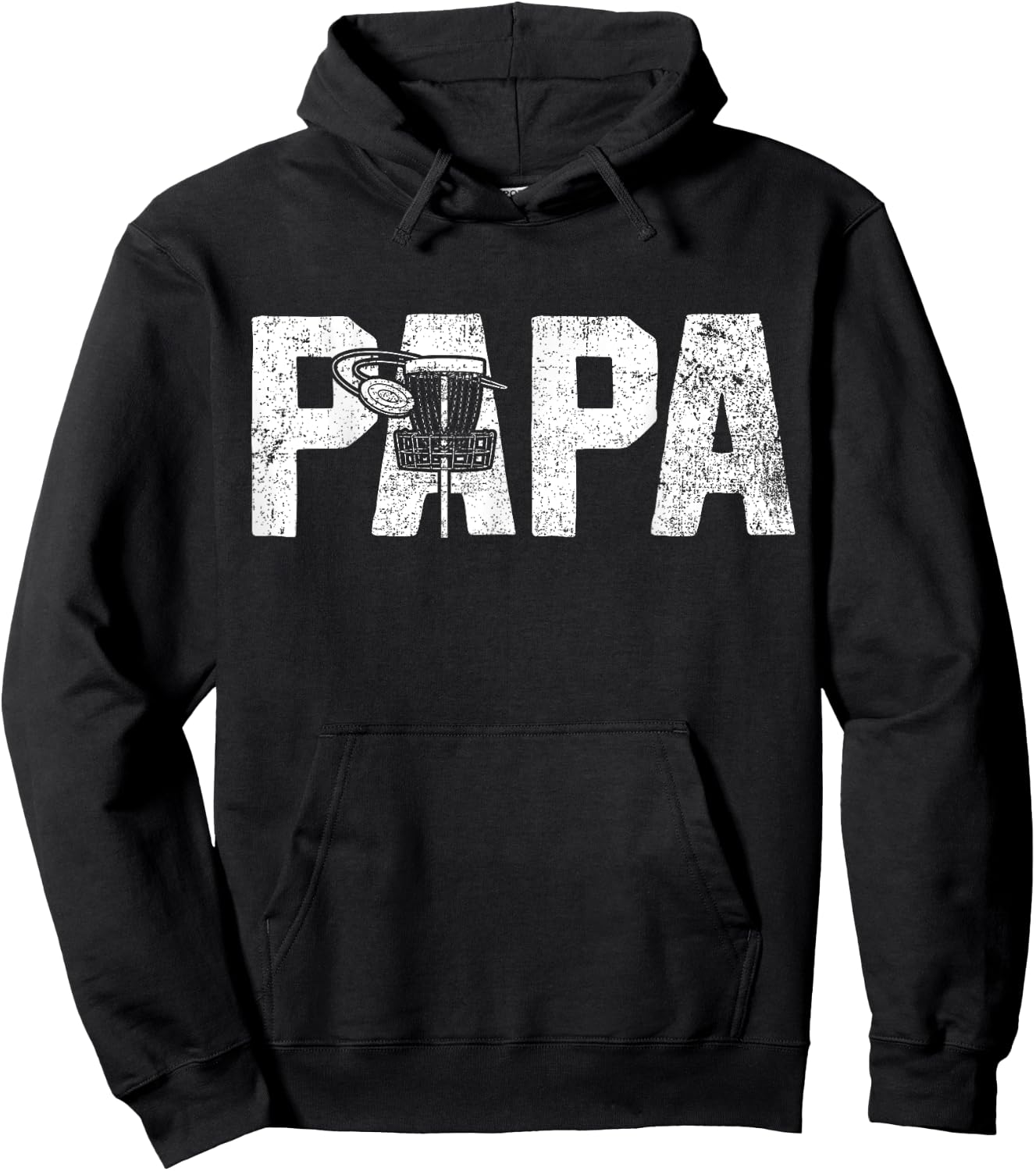 Disc Golf Papa Dad Disc Golfing Hoodie - Hoodie | Black