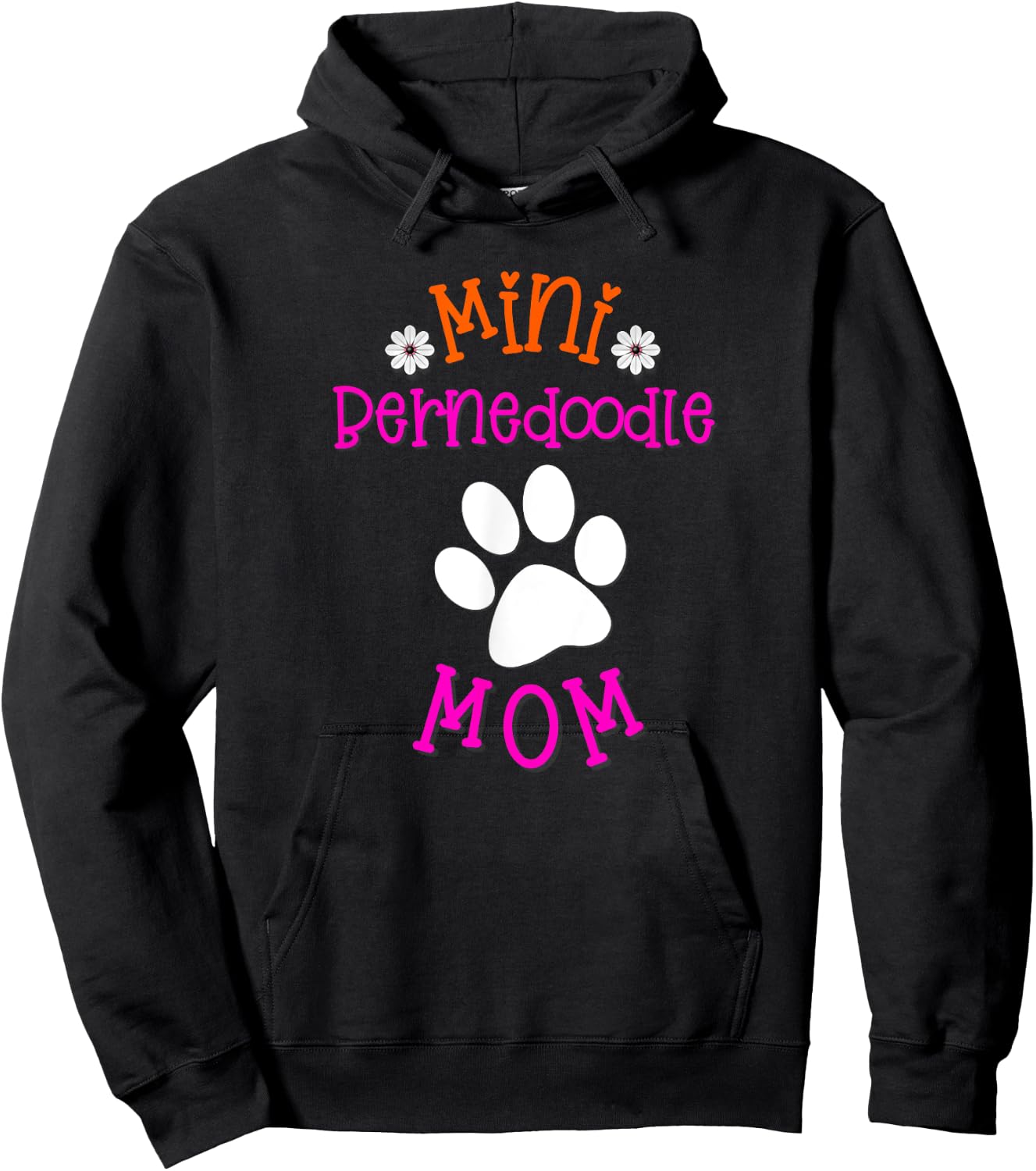 Mini Bernedoodle Mom Hoodie - Hoodie | Black