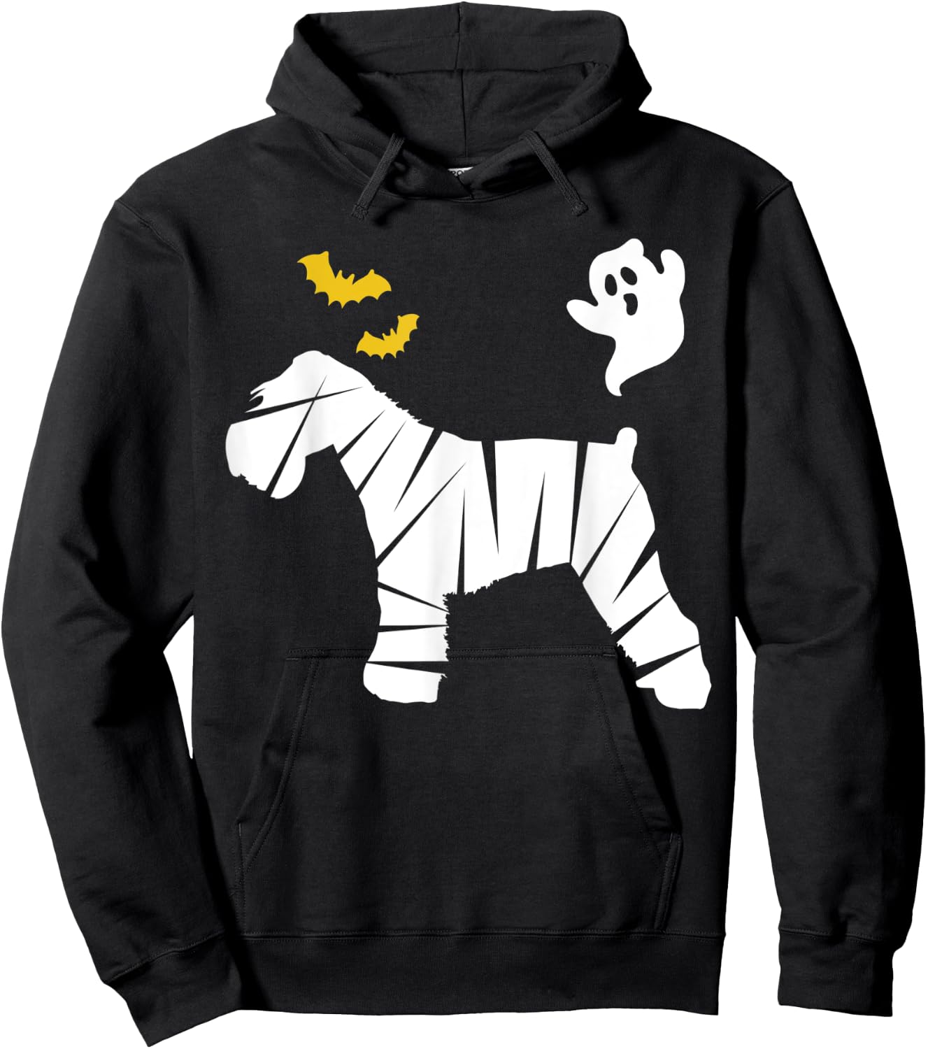 Miniature Mini Schnauzer Dog Halloween Mummy Bat Ghost Gift Hoodie - Hoodie | Black