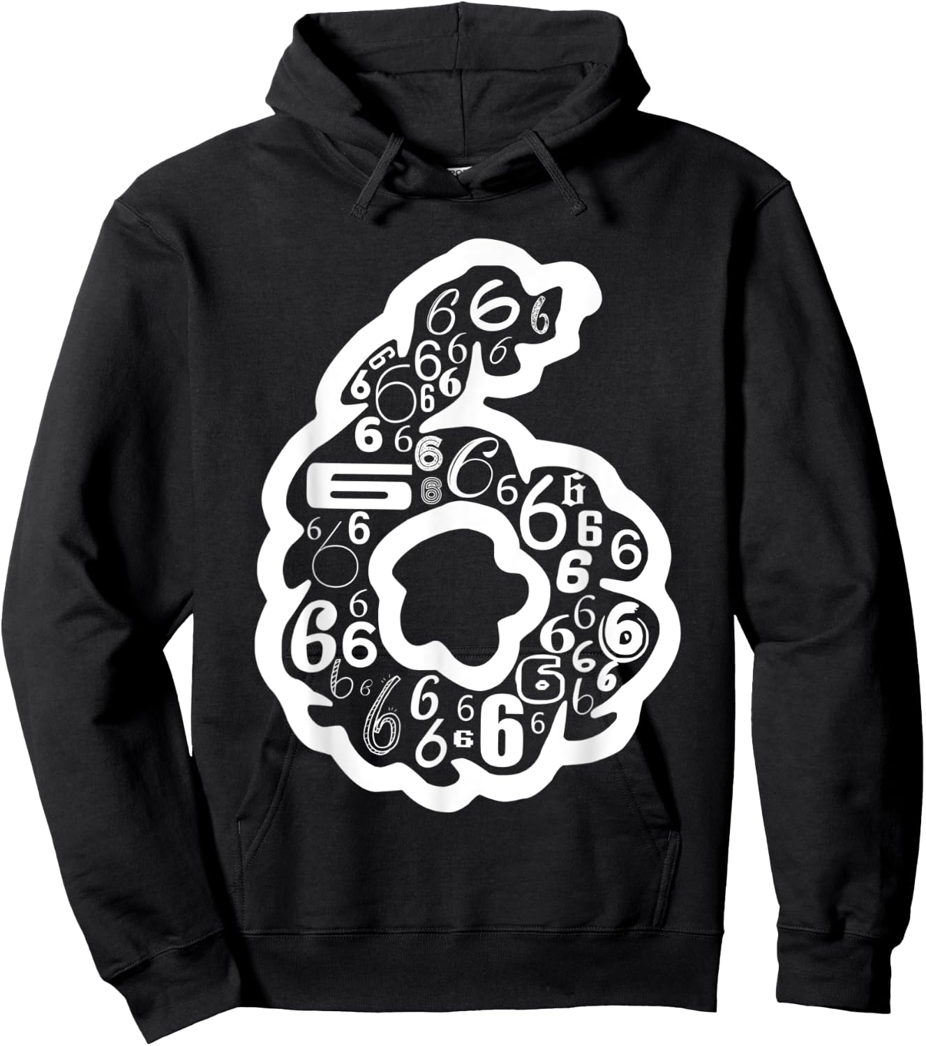 Number #6 | Team Sports Birthday 6 Year Old Hoodie - Hoodie | Black
