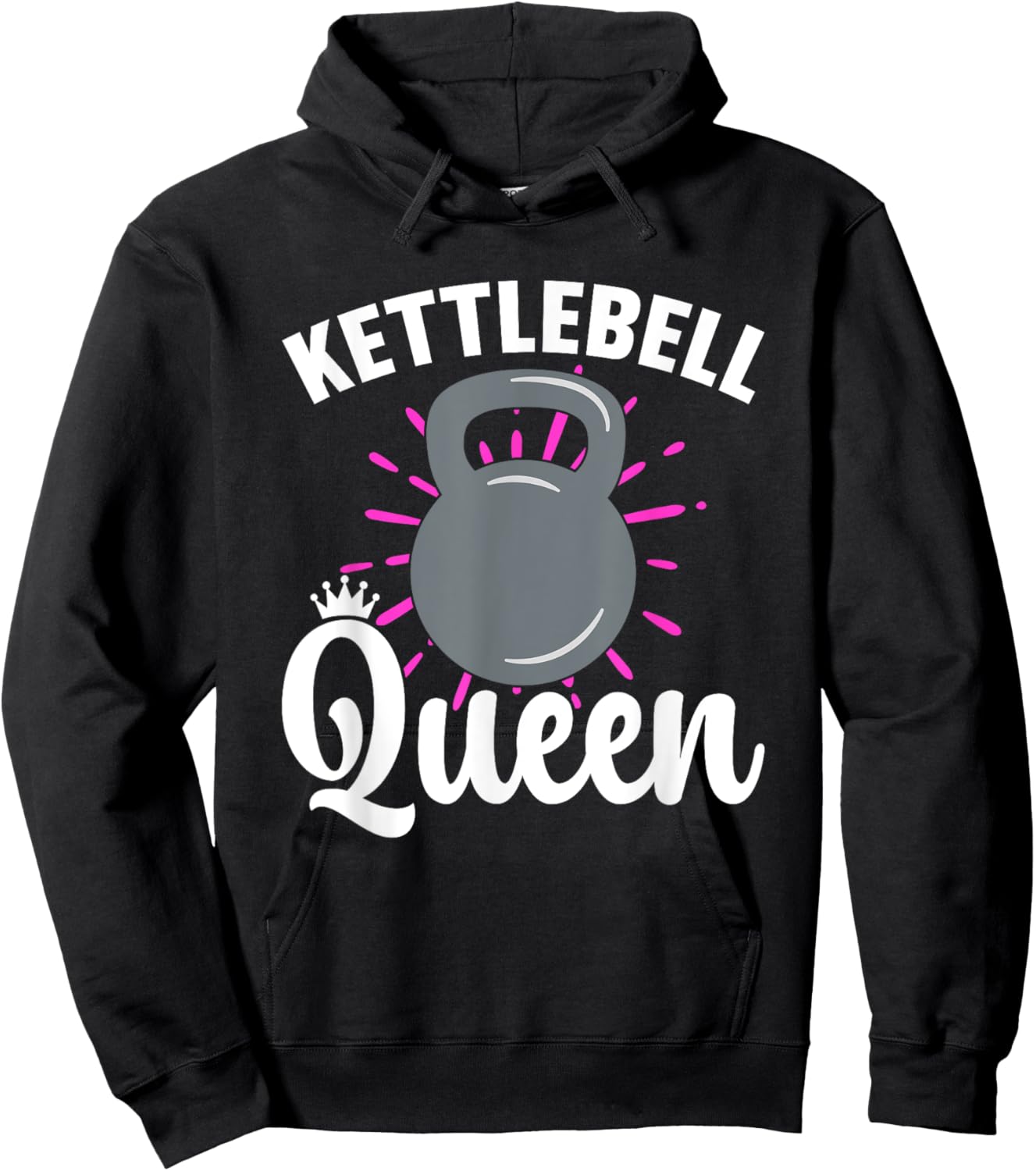 Kettlebell Queen Workout Fitness Training Kettlebell Hoodie - Hoodie | Black