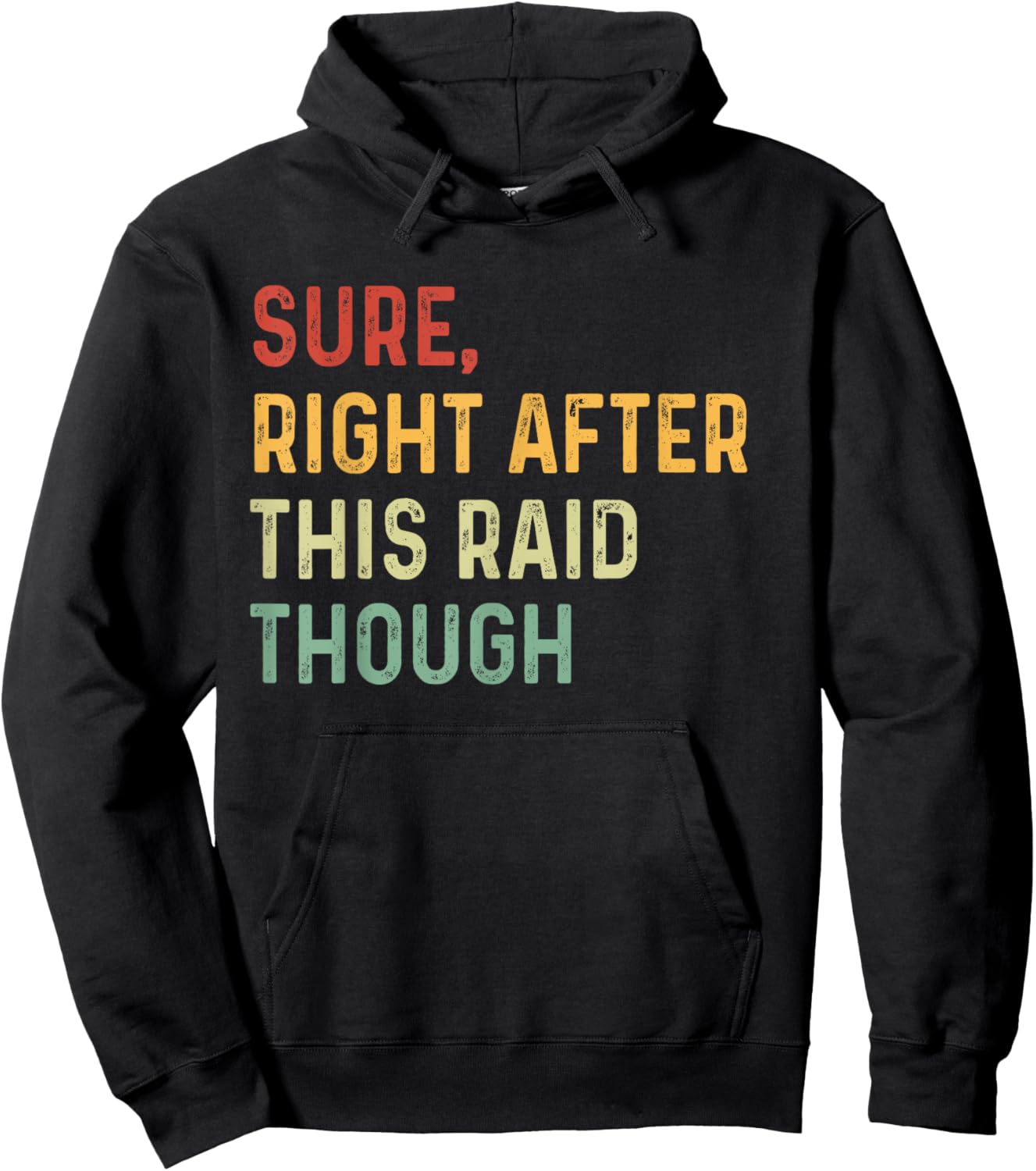 Sure, Right After This Raid Funny For Gamers Hoodie - Hoodie | Black