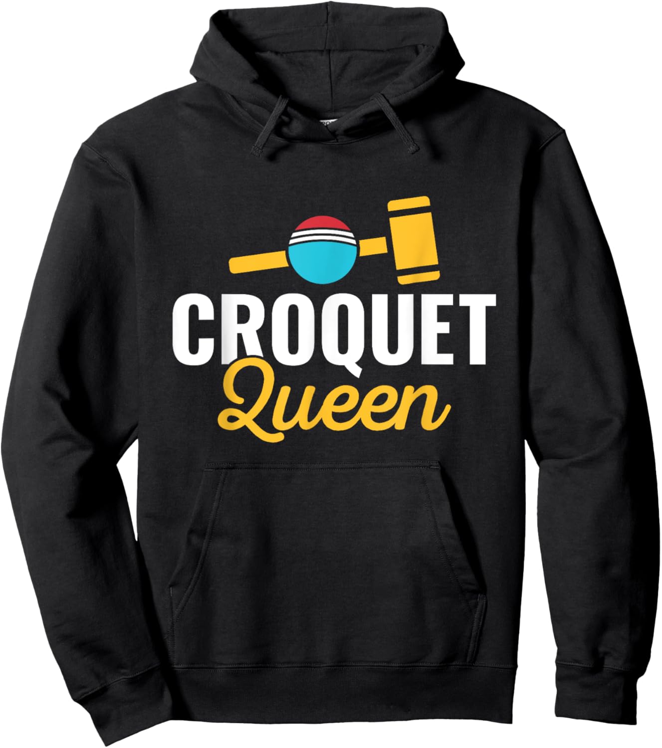 Croquet Queen Croquet Player Lawn Games Lover Hoodie - Hoodie | Black