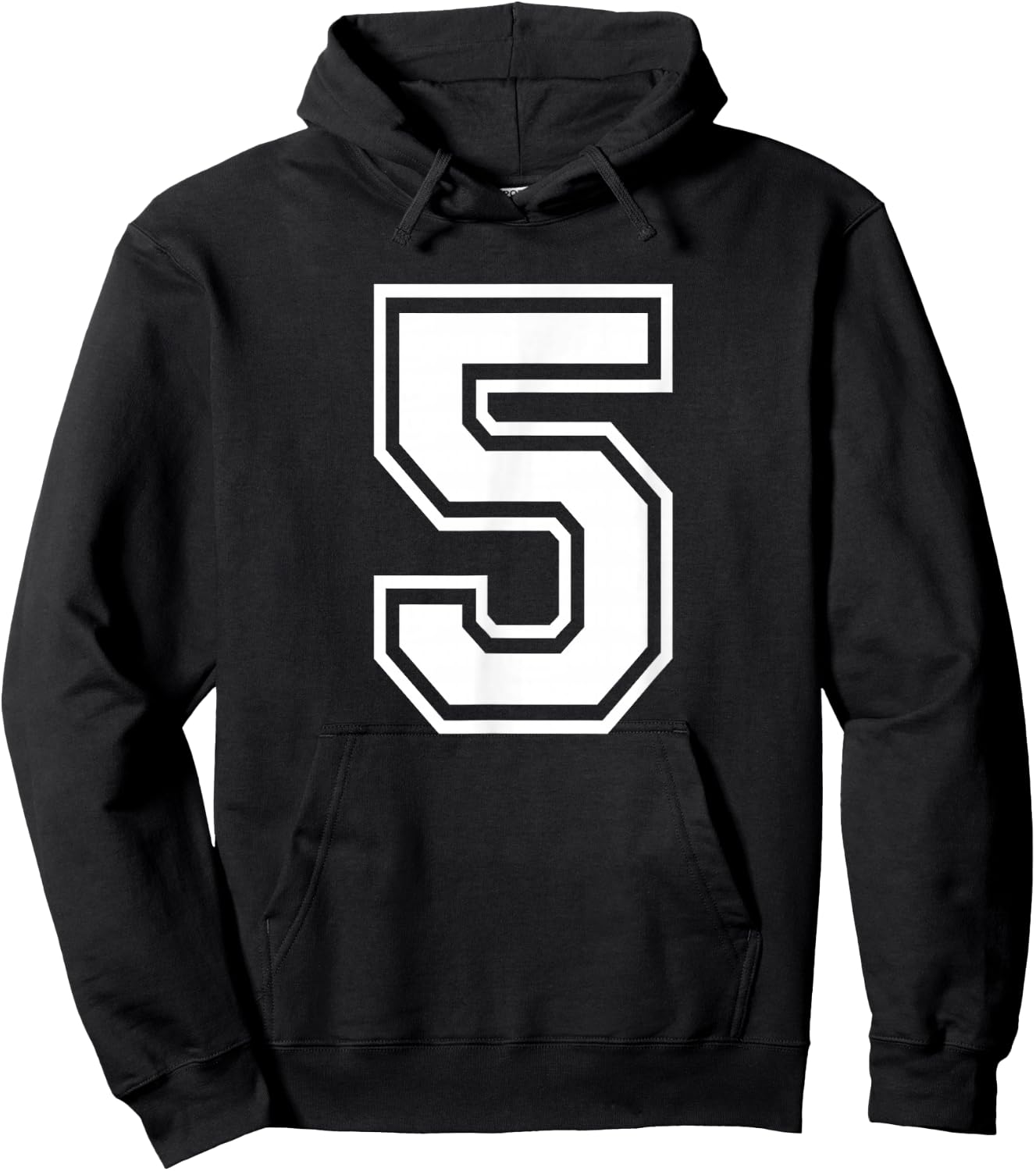 Number 5 Birthday Gift Sports Player Team Numbered Jersey Hoodie - Hoodie | Black