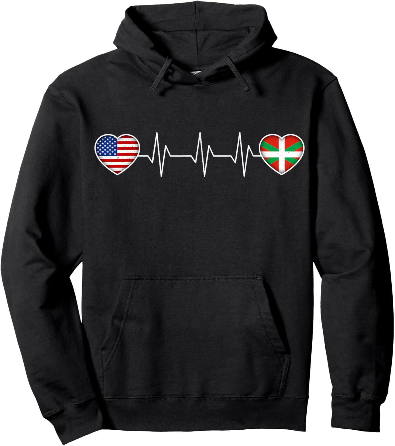 Basque Country & USA Hoodie - Hoodie | Black