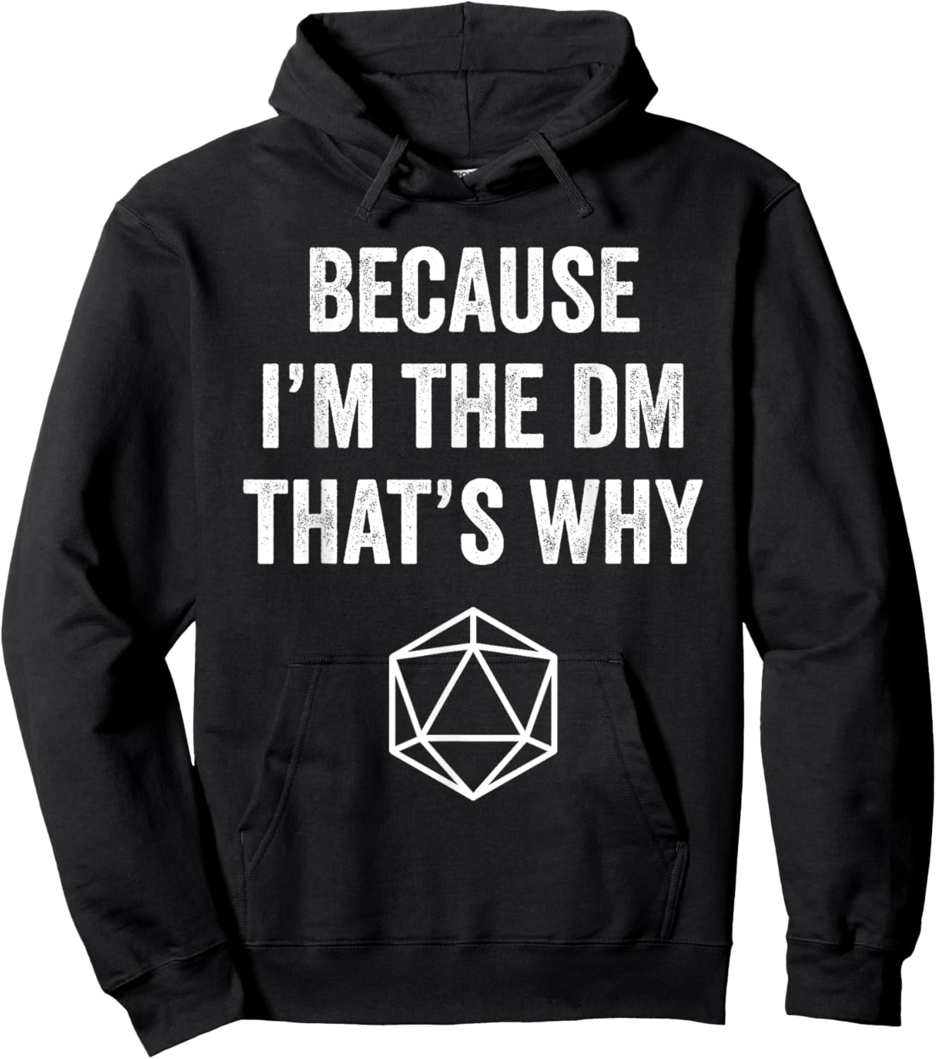Because Im The DM That's Why Funny Game Hoodie - Hoodie | Black