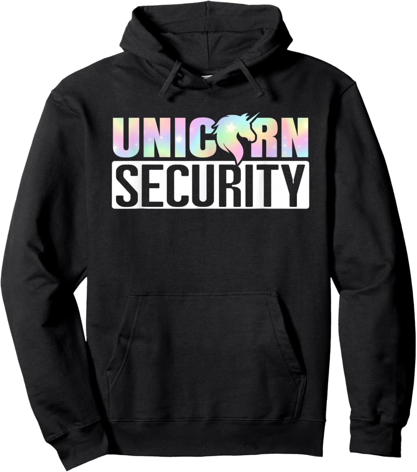 Halloween Mom Dad Daughter Adult Costume Unicorn Security Hoodie - Hoodie | Black