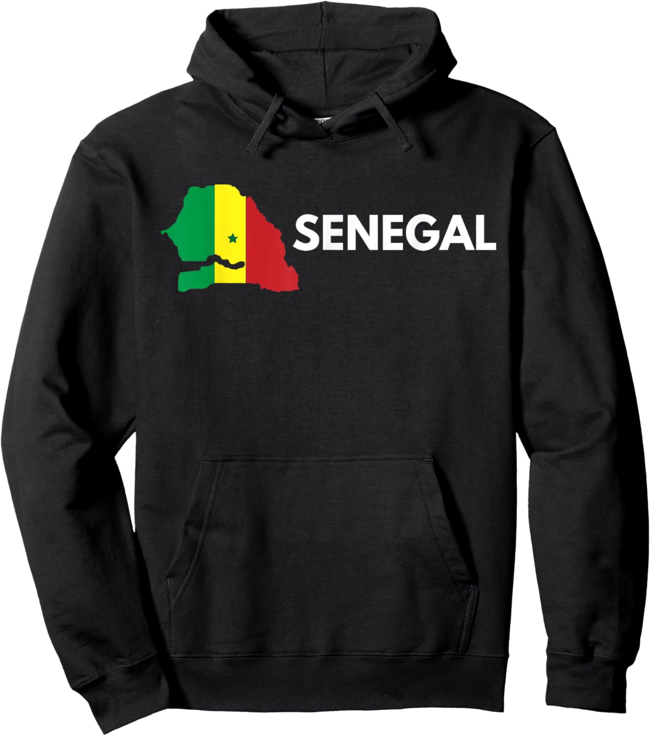 Vintage Senegal Flag Senegalese Outdoor Trip in Senegal Hoodie - Hoodie | Black