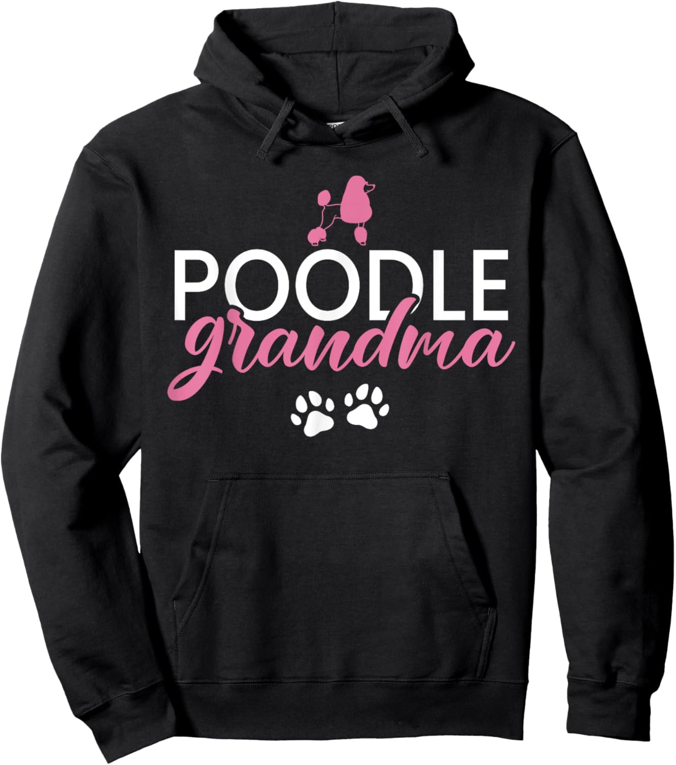Poodle Grandma Poodle Dog Grandma Men Women Kids Hoodie - Hoodie | Black
