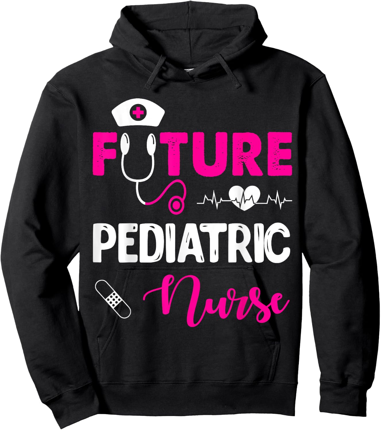 Future Pediatric Nurse Funny Nursing Student Hoodie - Hoodie | Black