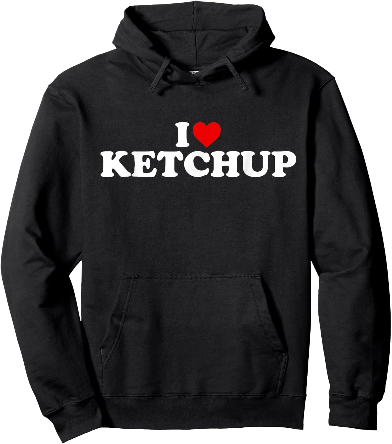 I Love Ketchup - Heart Hoodie - Hoodie | Black