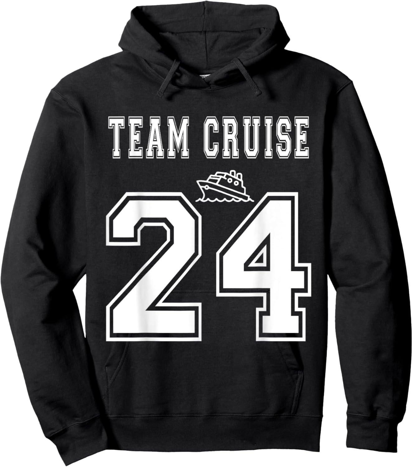 Team Cruise 2024 Squad Matching Friend Group Family Vacation Hoodie - Hoodie | Black