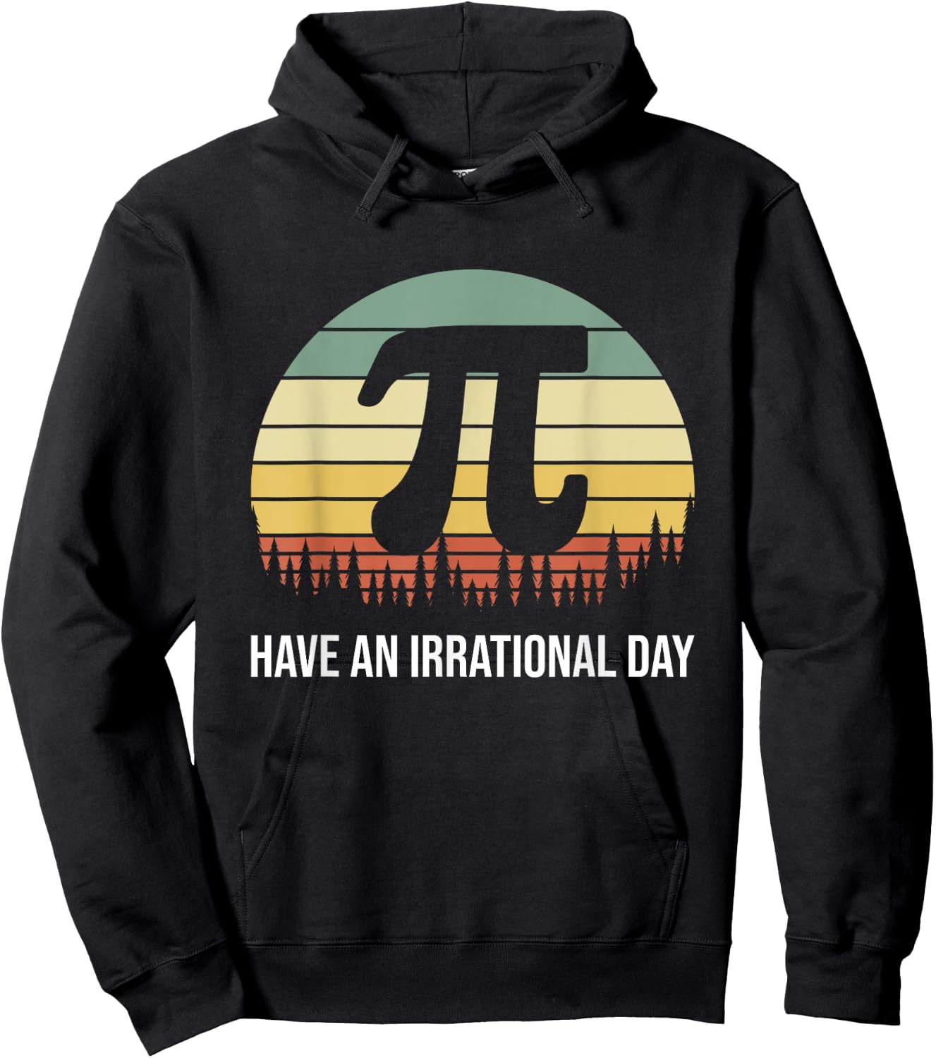 Irrational Pi Day Retro Science Math Equation Teacher Nerd Hoodie - Hoodie | Black