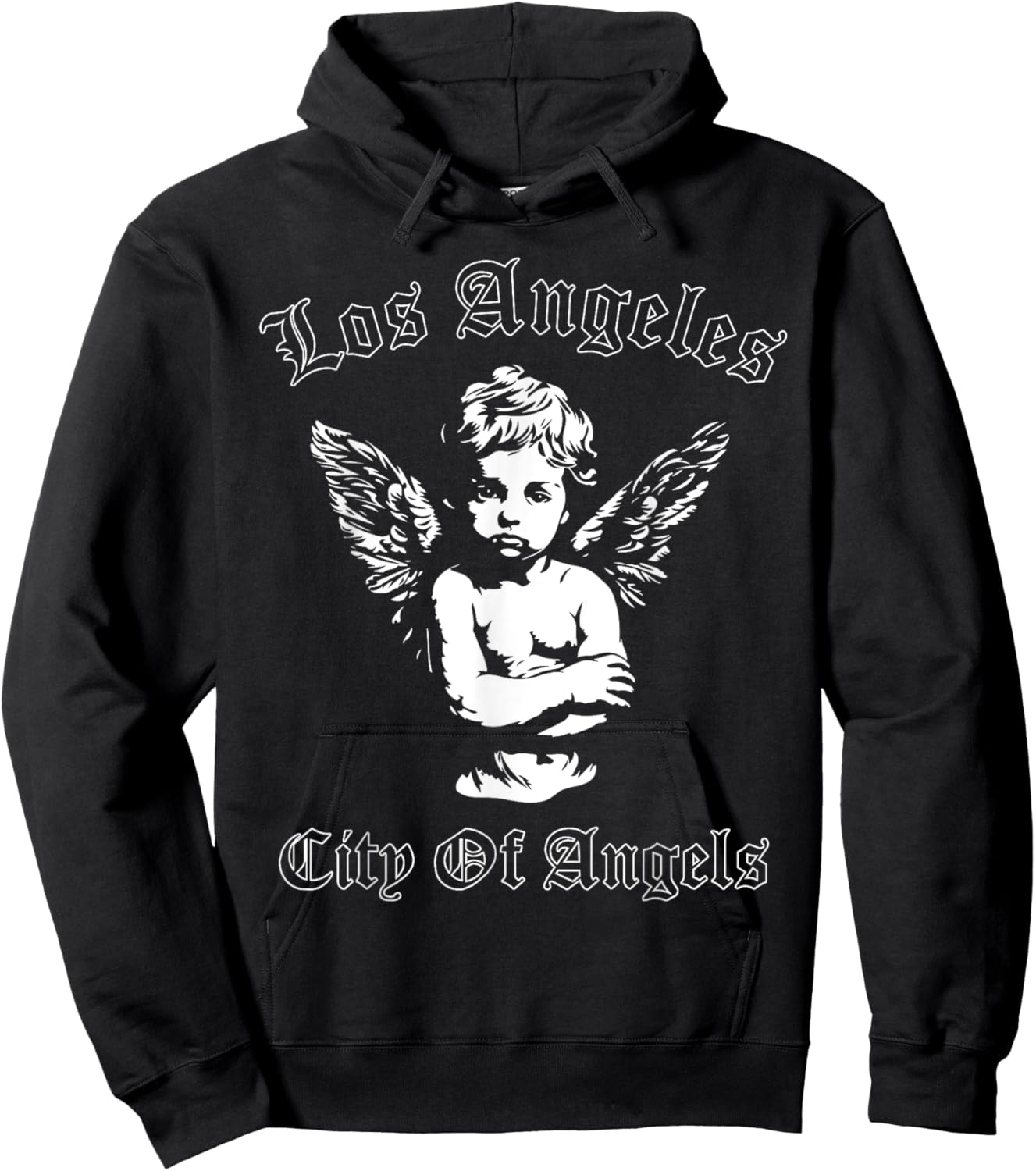 Los Angeles OG Chicano Angel LA California , Small, Black Hoodie - Hoodie | Black