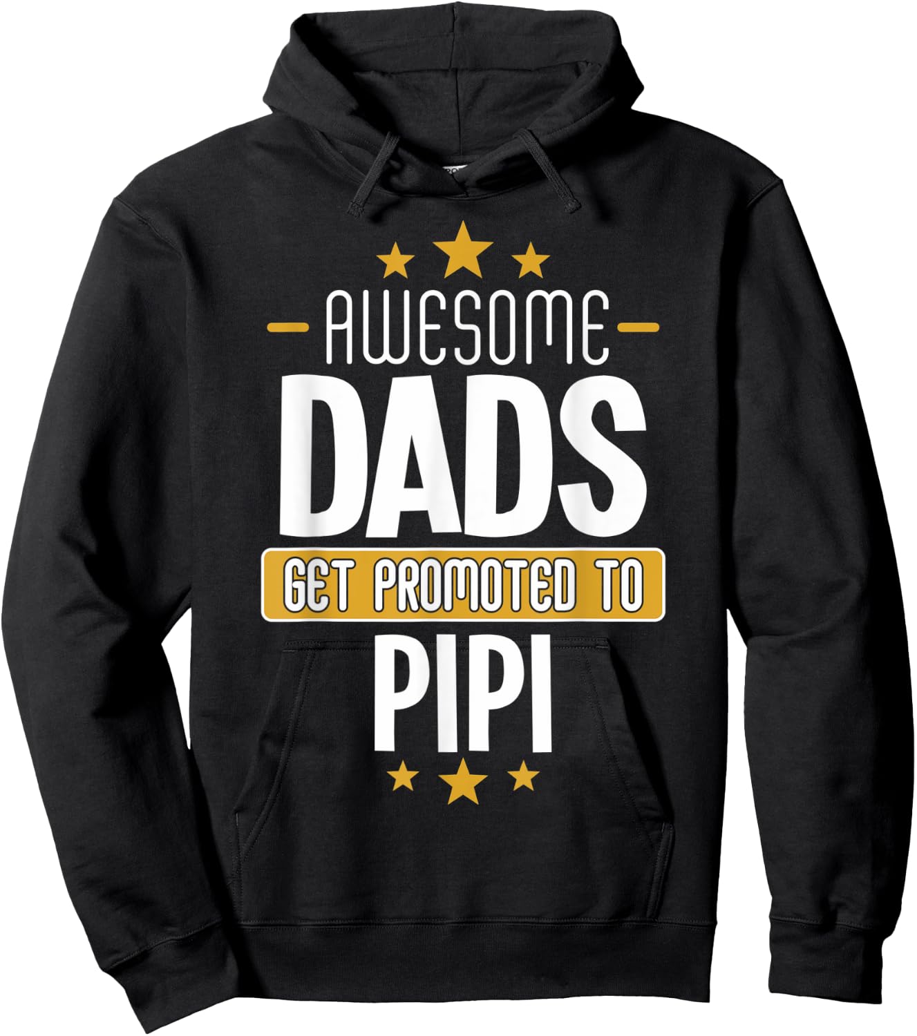 Pipi Pregnancy Reveal - Dads Get Promoted to Pipi Hoodie - Hoodie | Black