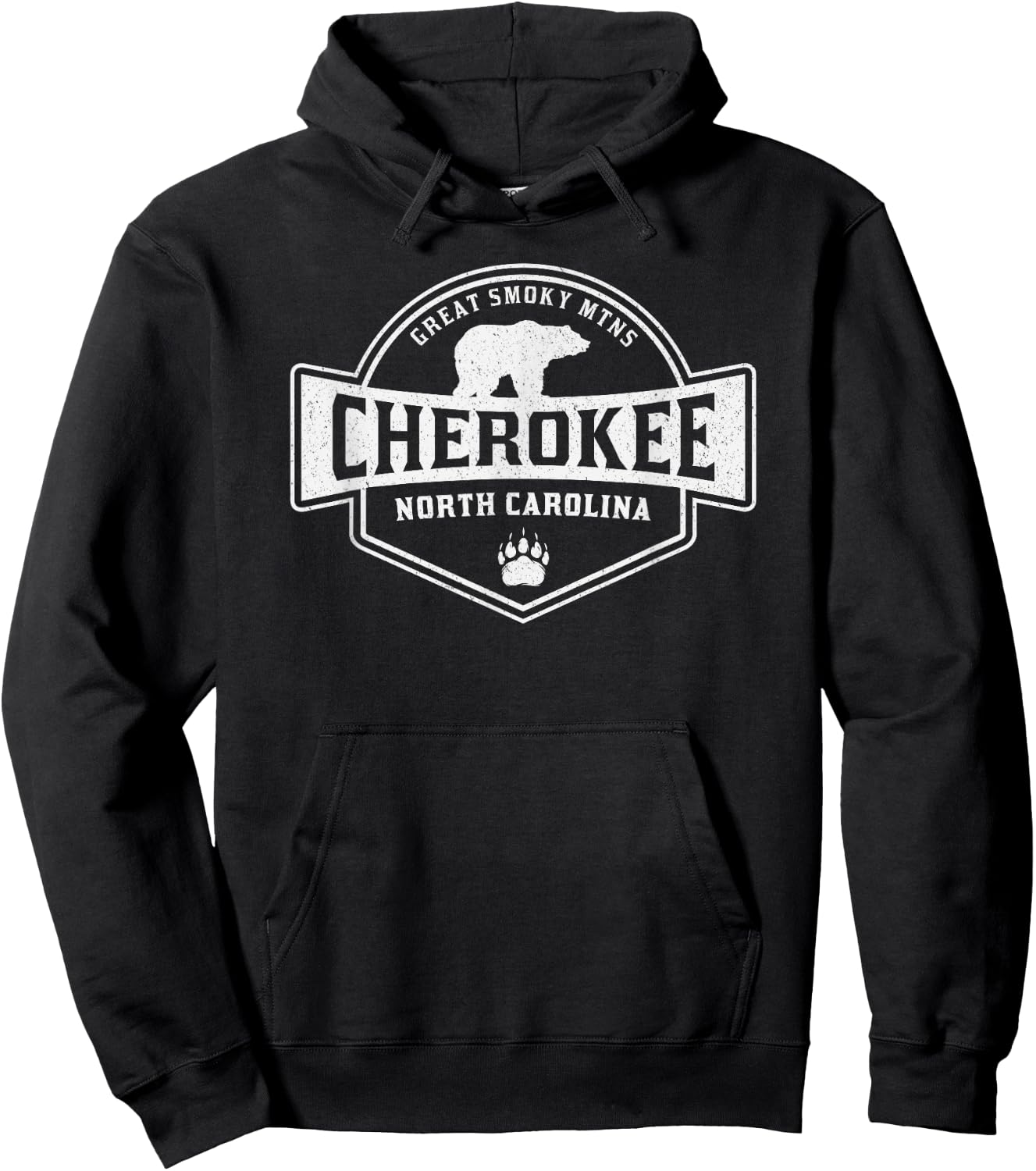 Cherokee North Carolina Great Smoky Mountains Hoodie - Hoodie | Black