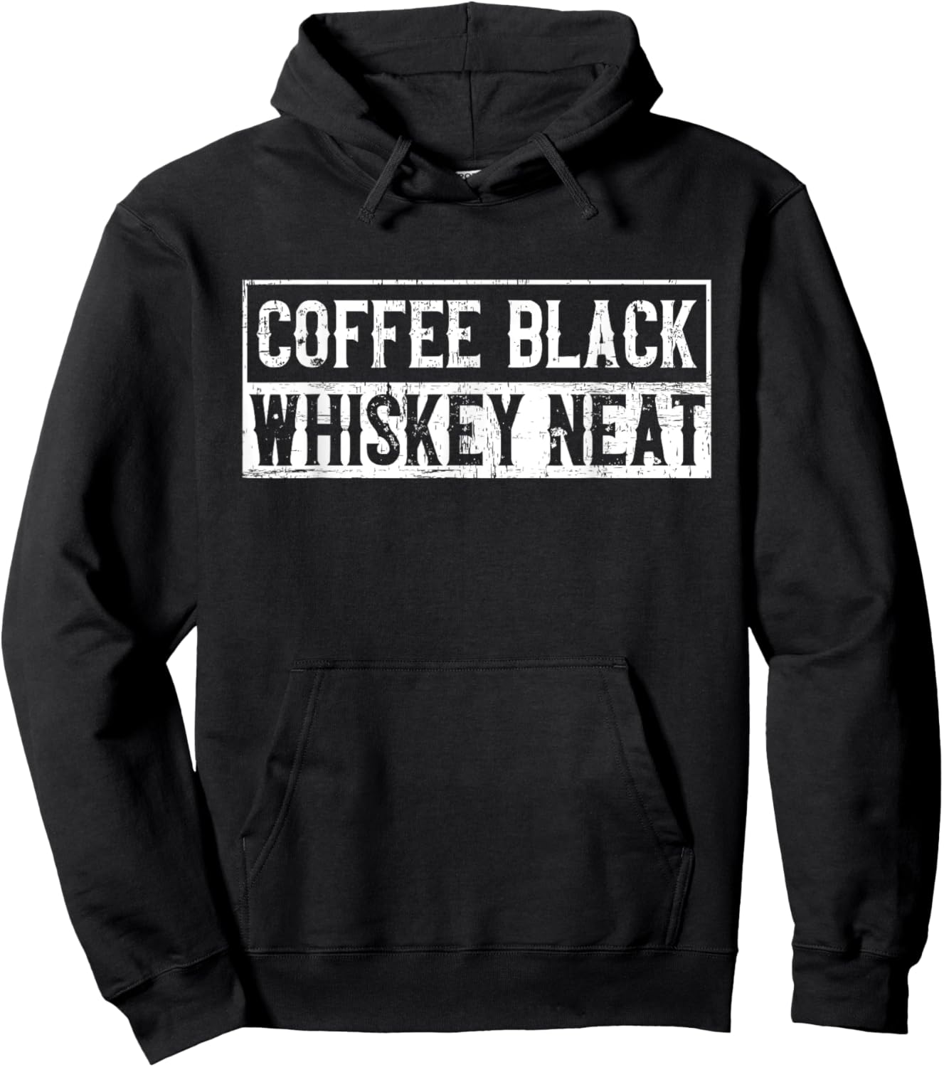 Coffee Black Whiskey Funny Neat Bourbon Whisky Scotch Hoodie - Hoodie | Black