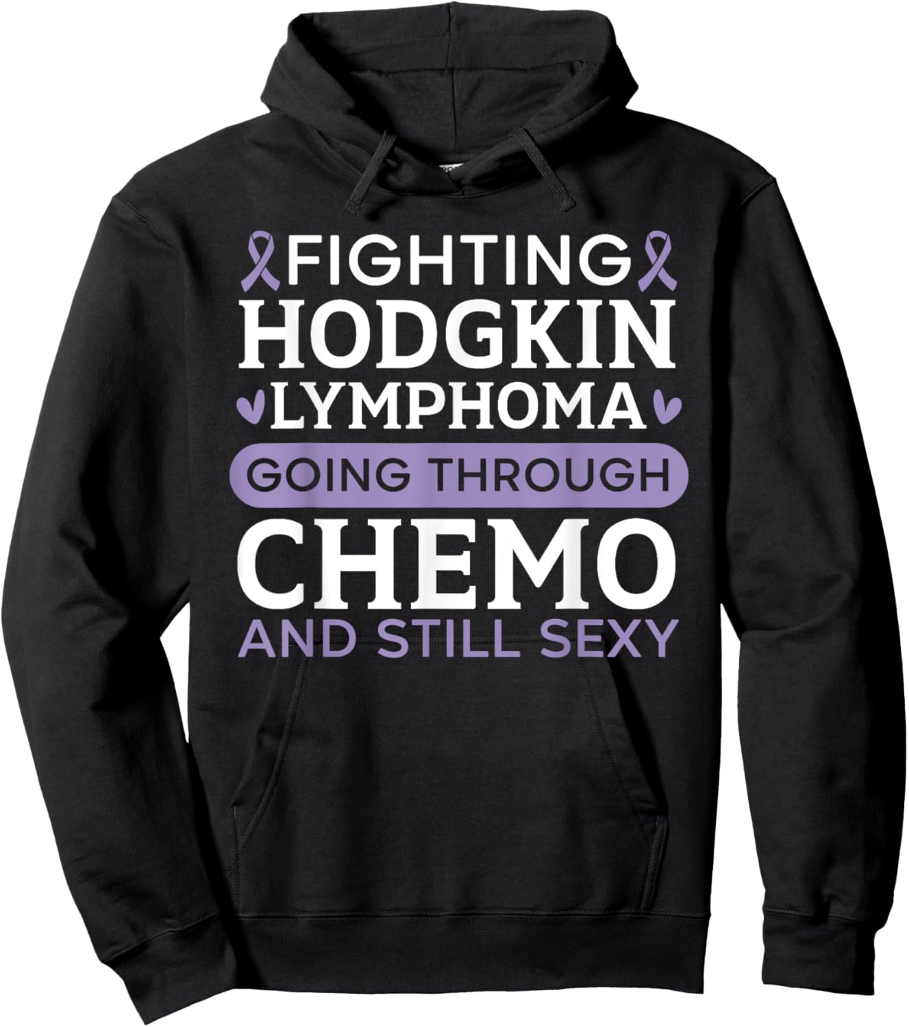 Hodgkin's Lymphoma Warrior Disease Lymphoma Cancer Hoodie - Hoodie | Black