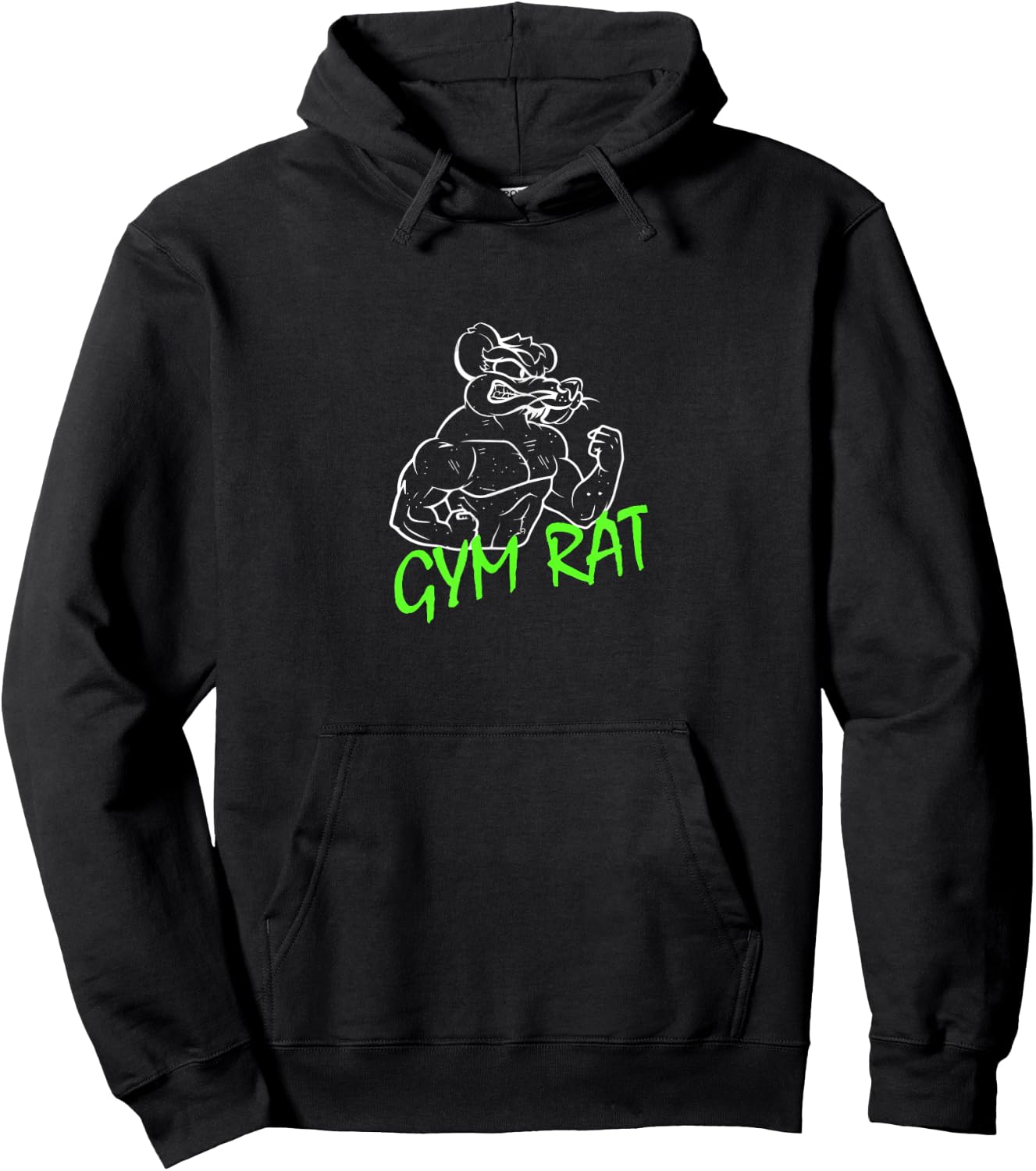 GYM RAT Men's Black Gym Rat , Classic Fit, Short Sleeve, Small Hoodie - Hoodie | Black