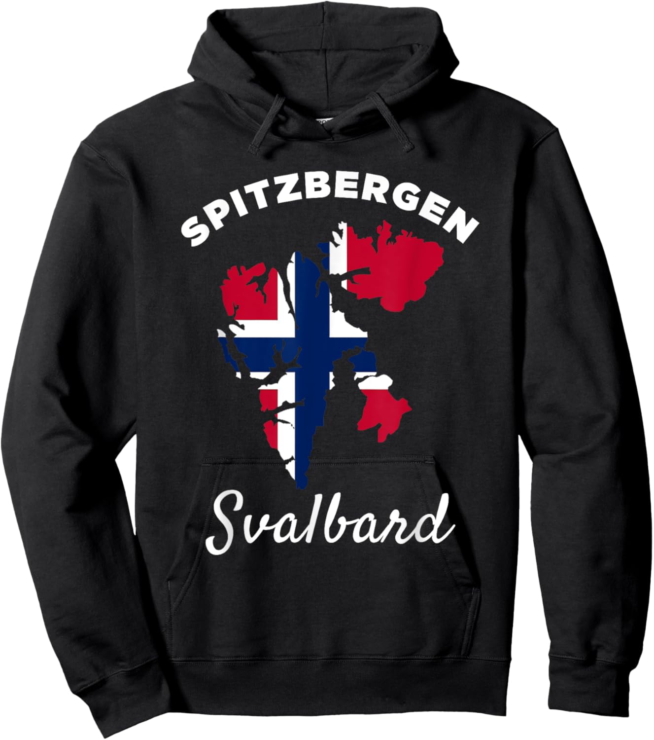 Spitsbergen Norway Flag Men Women Spitzbergen Svalbard Hoodie - Hoodie | Black