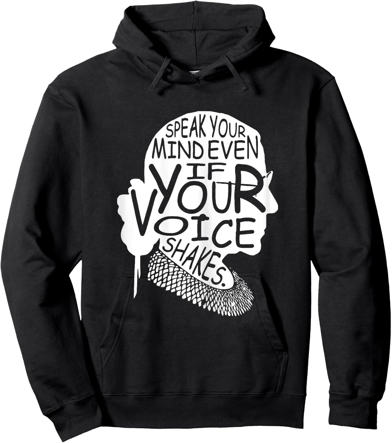 Speak Your Mind Even If Your Voice Shakes RBG Hoodie - Hoodie | Black