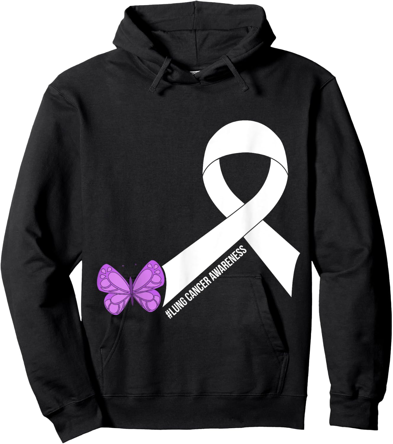 Lung Cancer Awareness Hoodie - Hoodie | Black