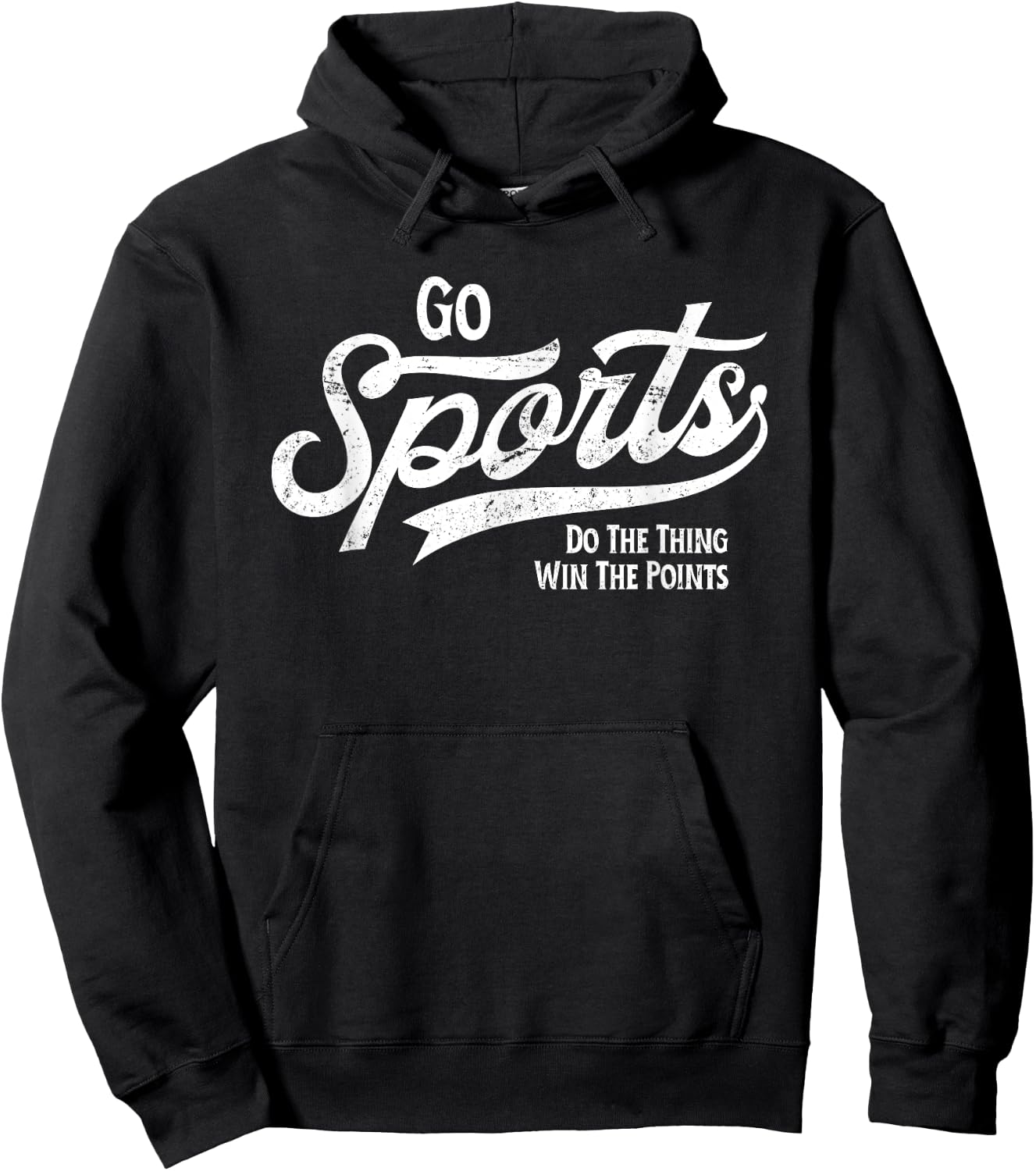 Go Sports! Do the Thing Win The Points Funny Vintage Sports Hoodie - Hoodie | Black