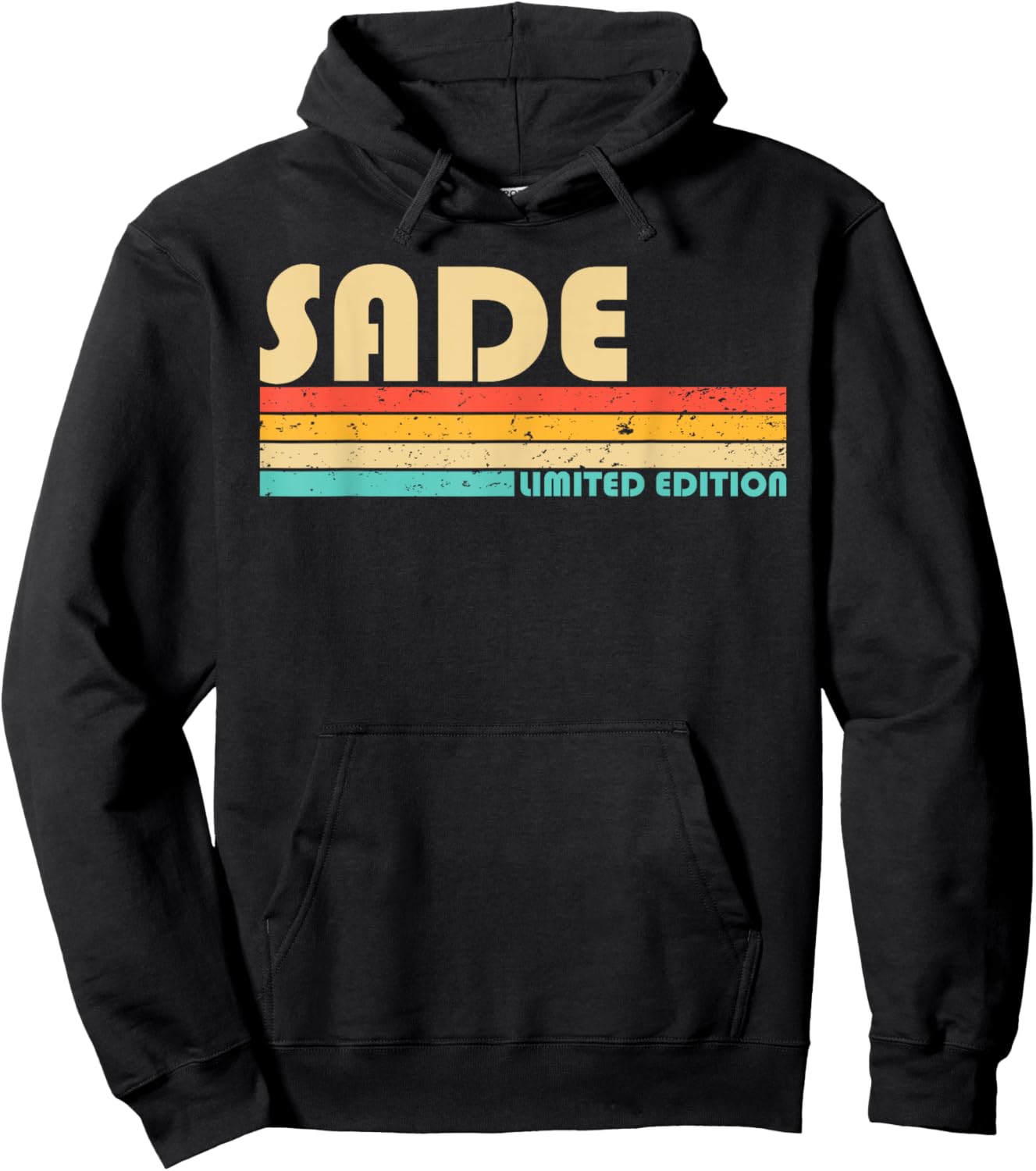 SADE Name Personalized Retro Vintage 80s 90s Birthday Hoodie - Hoodie | Black