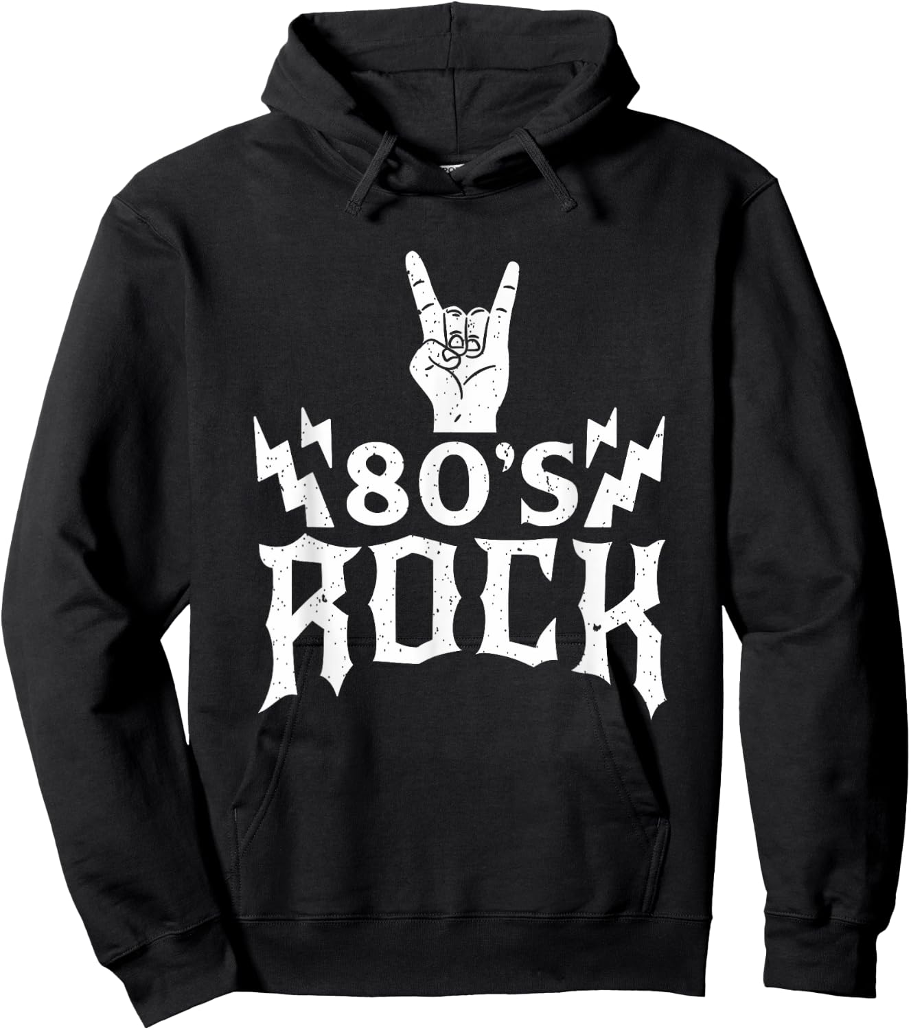 Retro 80s Rocker Classic Rock Band Matching Band Costumes Hoodie - Hoodie | Black