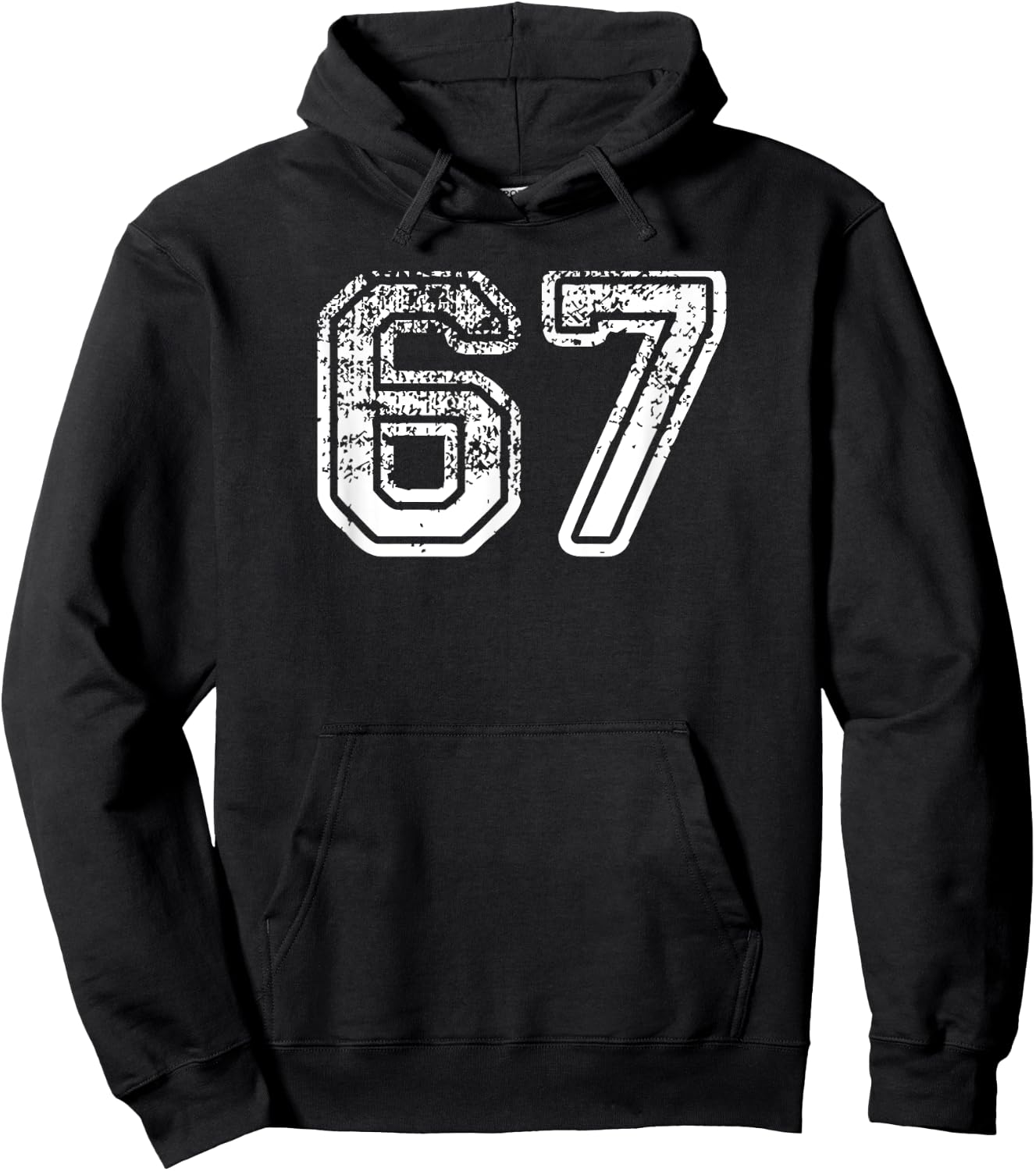 Number 67 Shirt Baseball Football Soccer Birthday Hoodie - Hoodie | Black