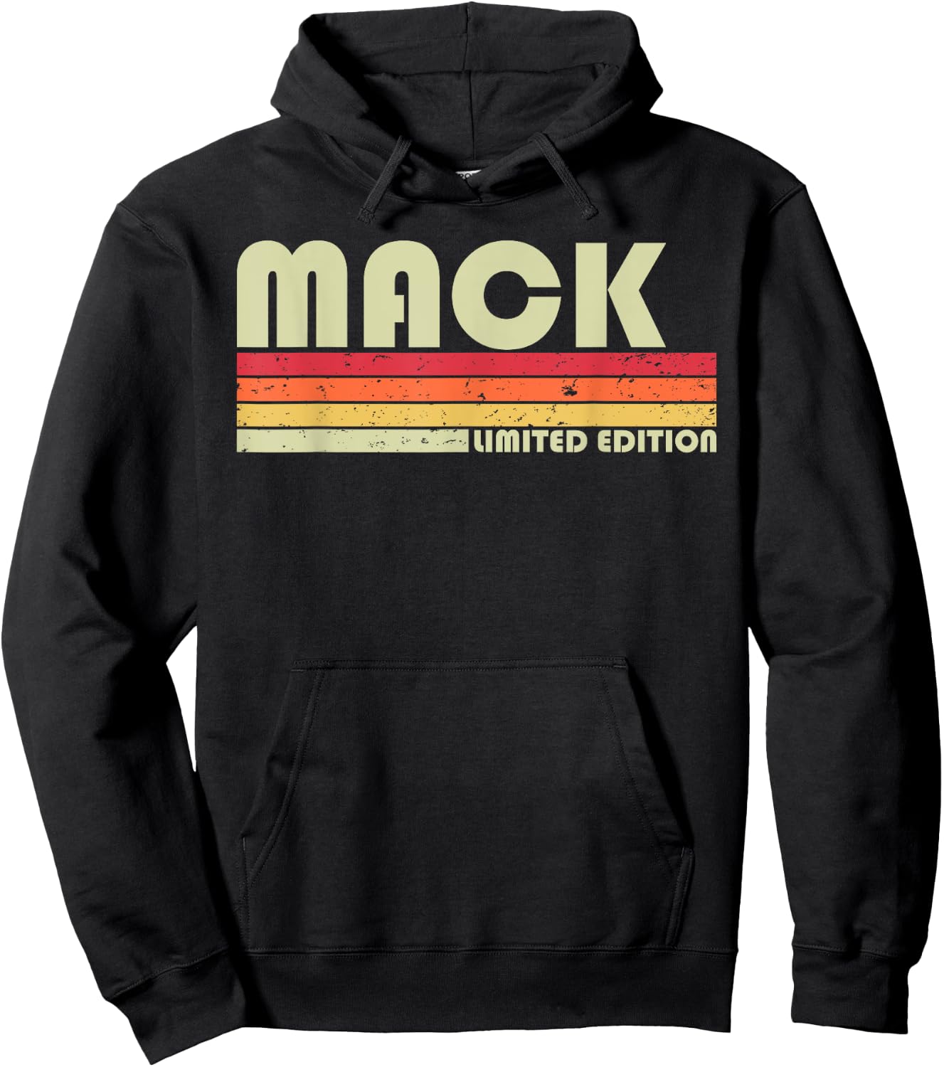 Mack Gift Name Personalized Funny Retro Vintage Birthday Hoodie - Hoodie | Black