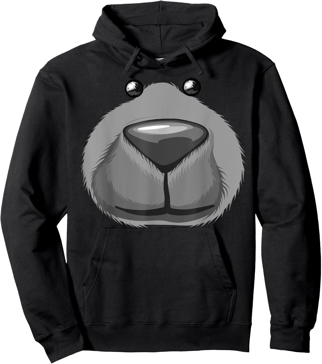Cute Bear Face Costume Funny Halloween Teddy DIY Gift Hoodie - Hoodie | Black