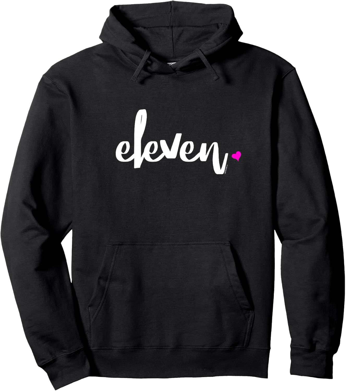 11th Birthday Shirt Girl 11 Year | Age 11 Eleven Party Pink Hoodie - Hoodie | Black
