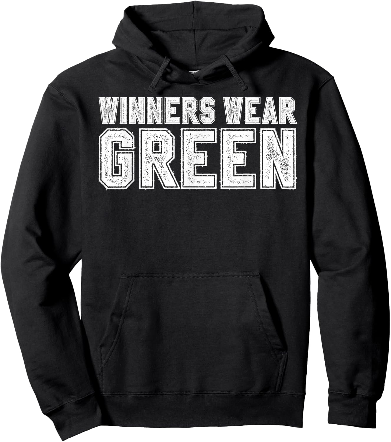 Winners Wear Green Color War Camp Team Game Competition Hoodie - Hoodie | Black